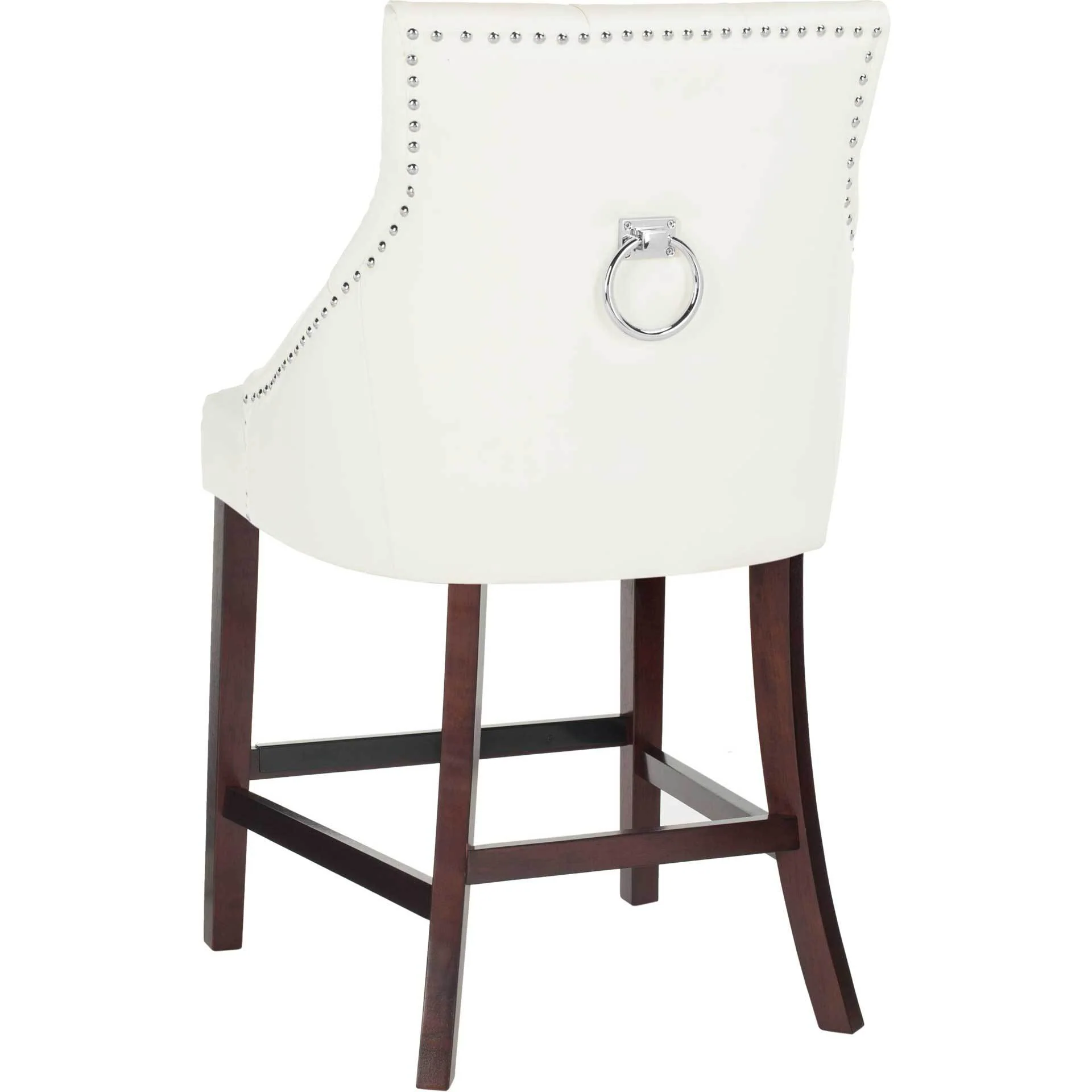 Ellianna Tufted Wing Back Bar Stool White (Set of 2) - Image 11
