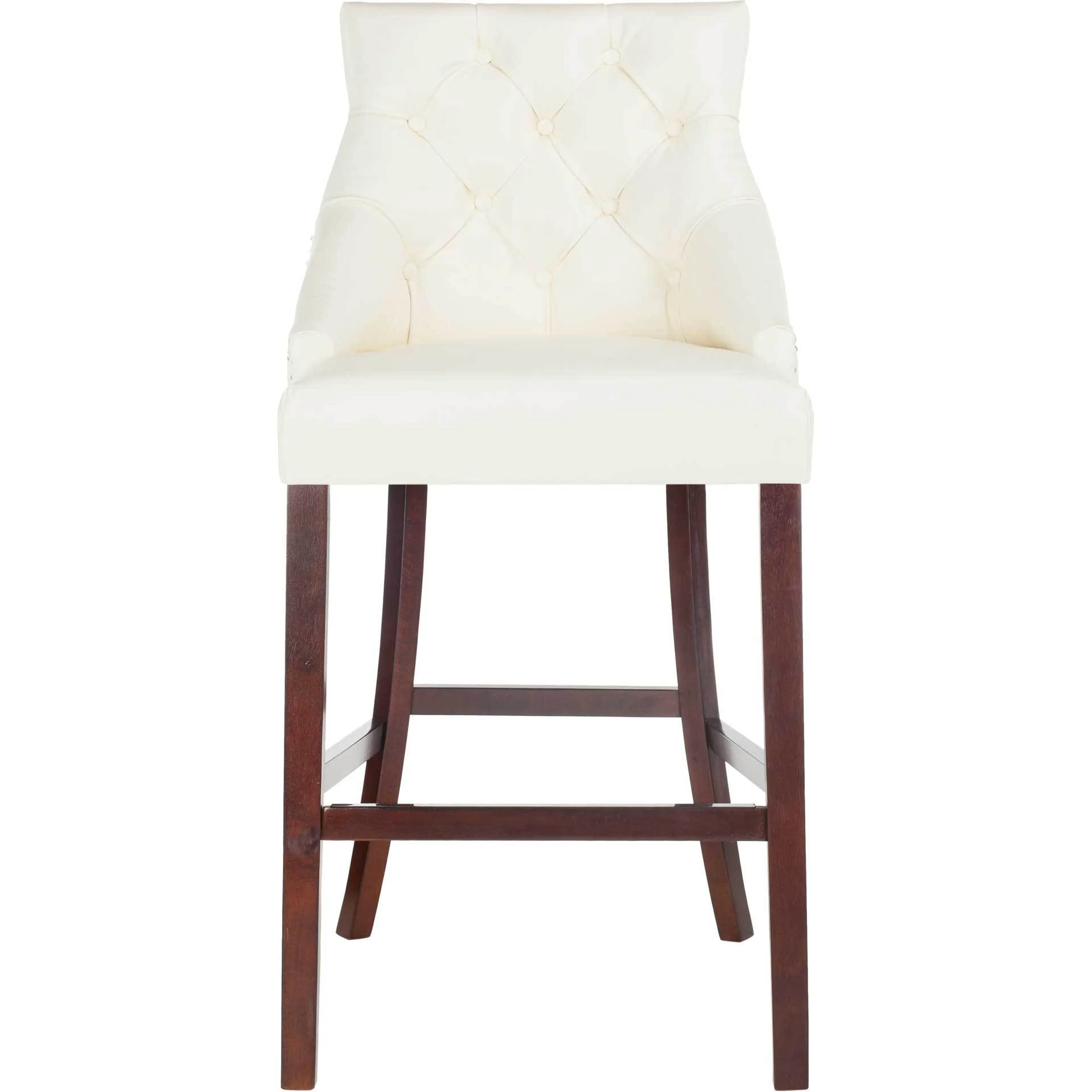 Ellianna Tufted Wing Back Bar Stool White (Set of 2) - Image 2