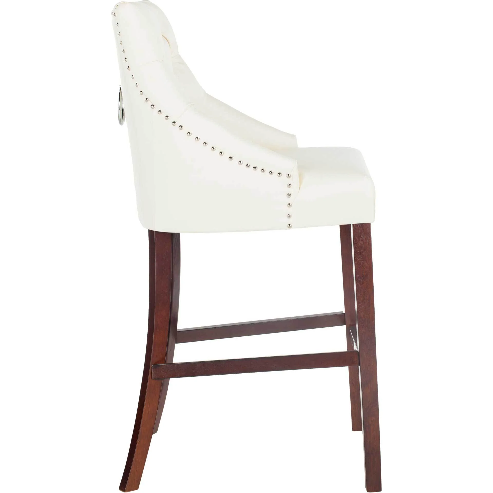 Ellianna Tufted Wing Back Bar Stool White (Set of 2) - Image 3