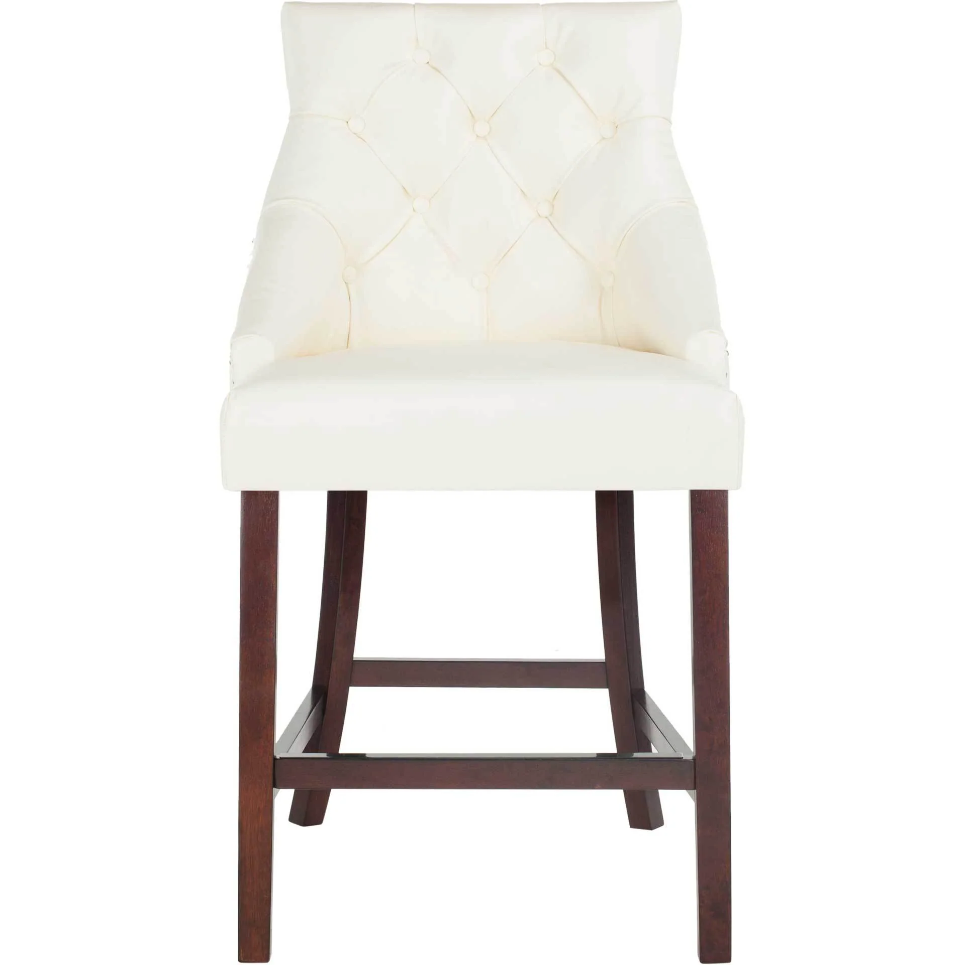 Ellianna Tufted Wing Back Bar Stool White (Set of 2) - Image 8