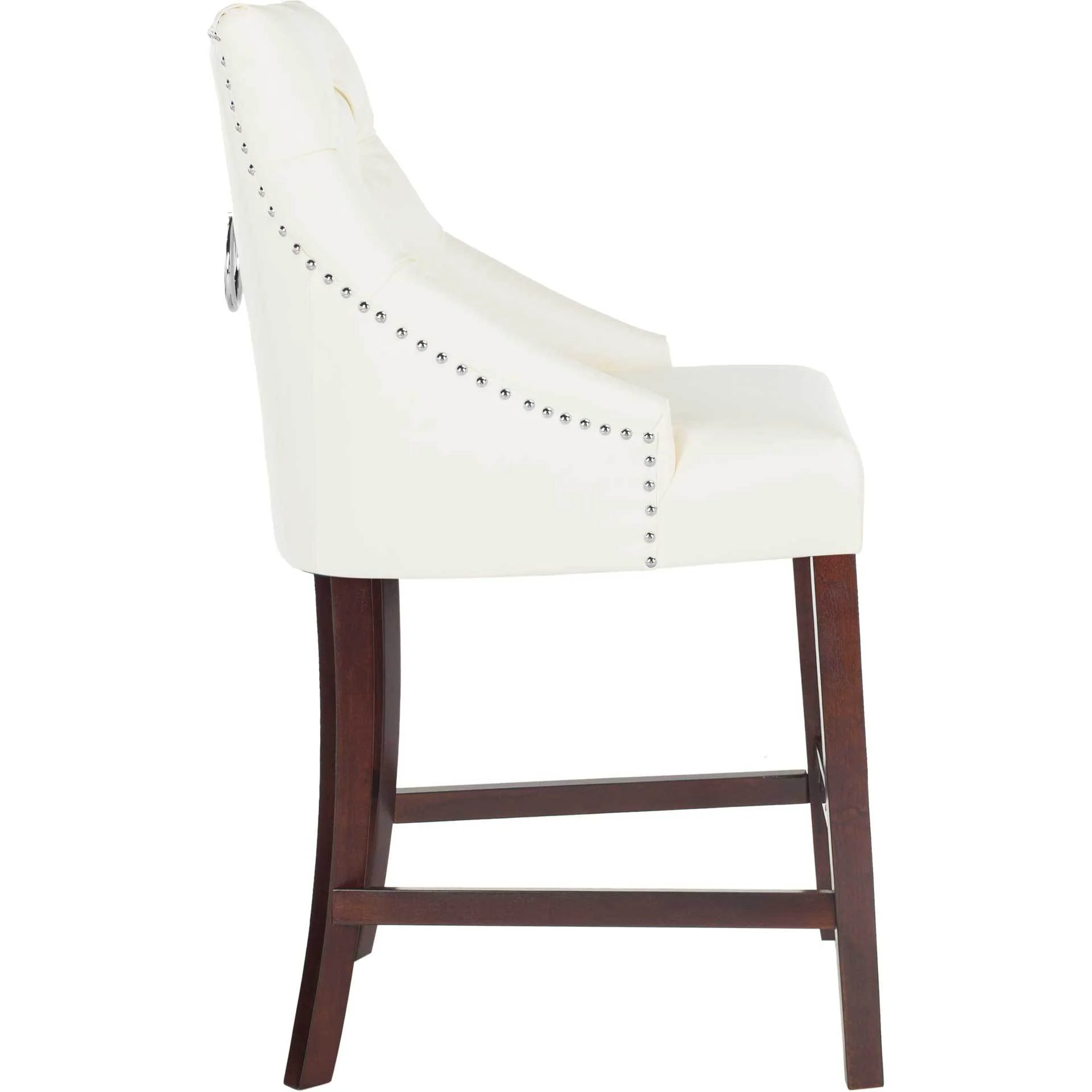 Ellianna Tufted Wing Back Bar Stool White (Set of 2) - Image 9