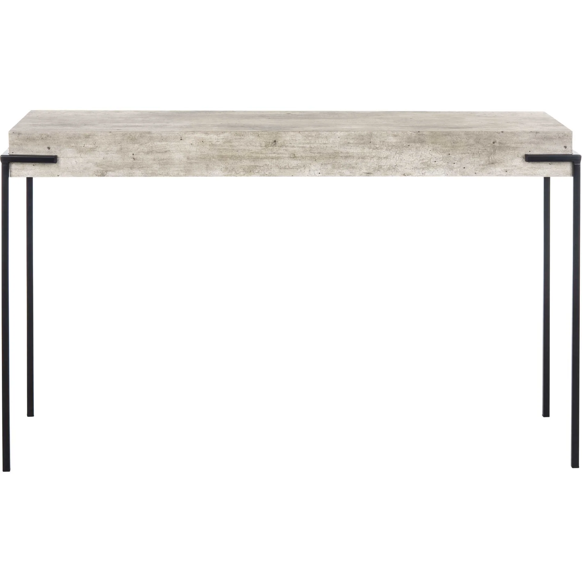 Elliot Rectangle Console Table Light Gray/Black - Image 2