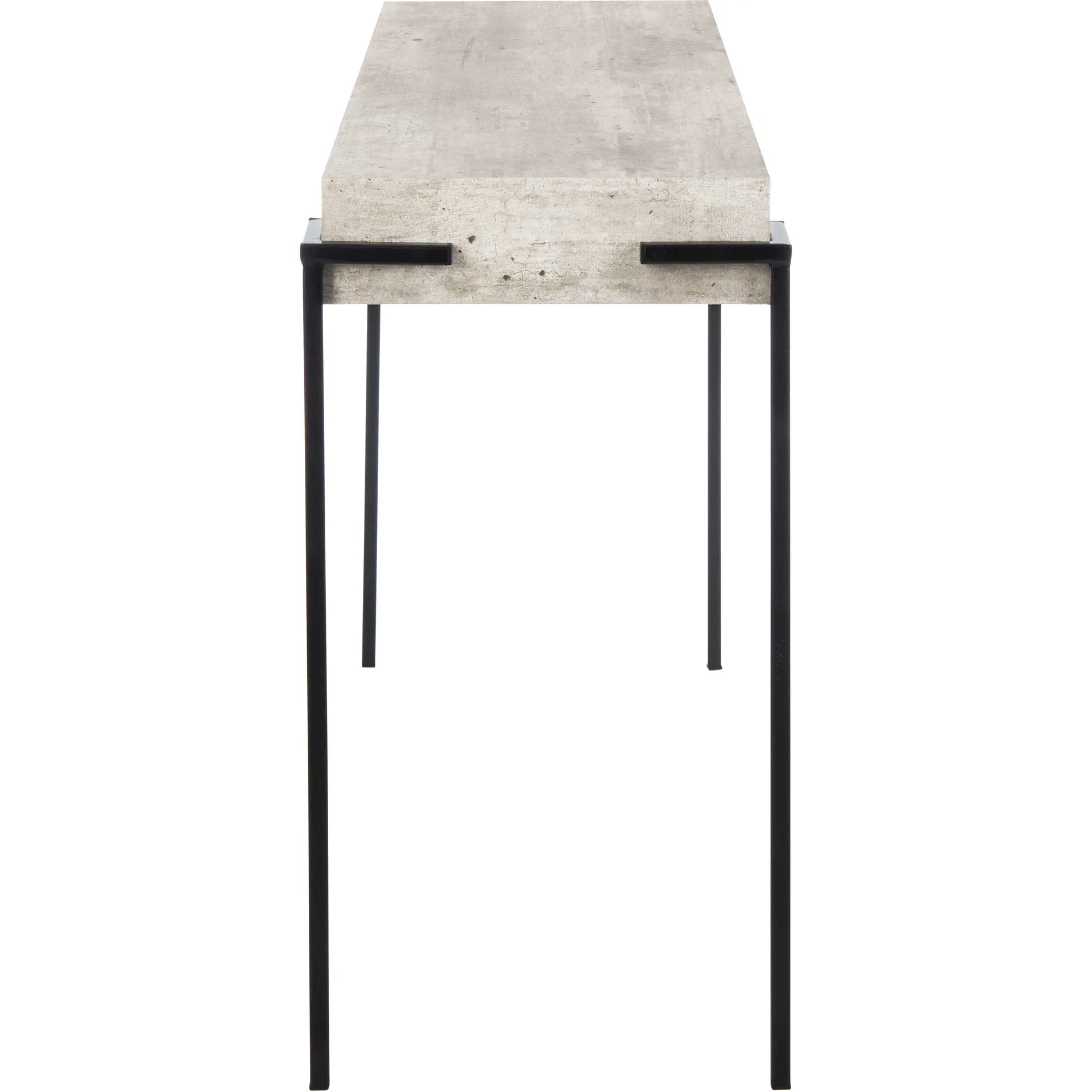 Elliot Rectangle Console Table Light Gray/Black - Image 3