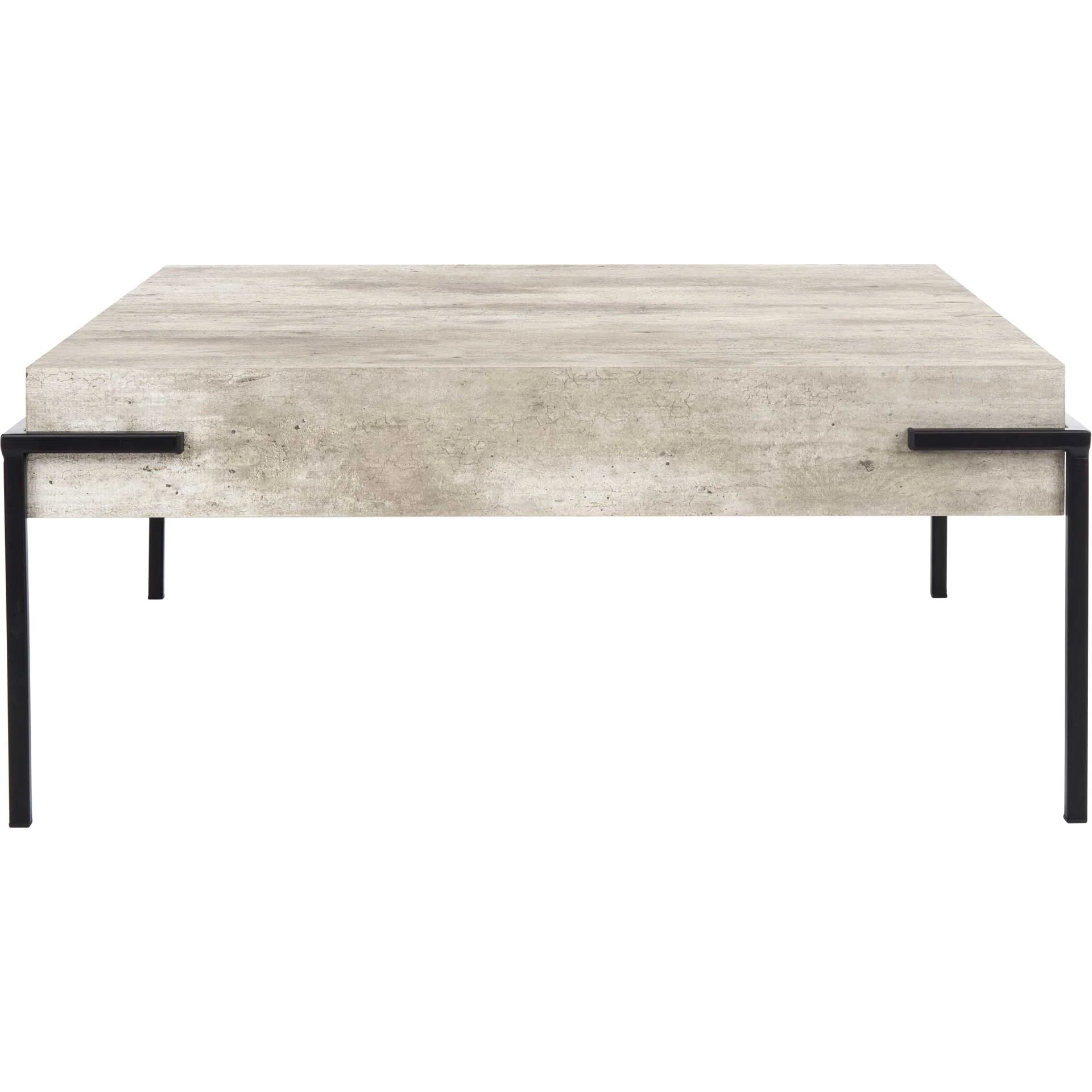 Elliot Square Coffee Table Light Gray/Black - Image 2