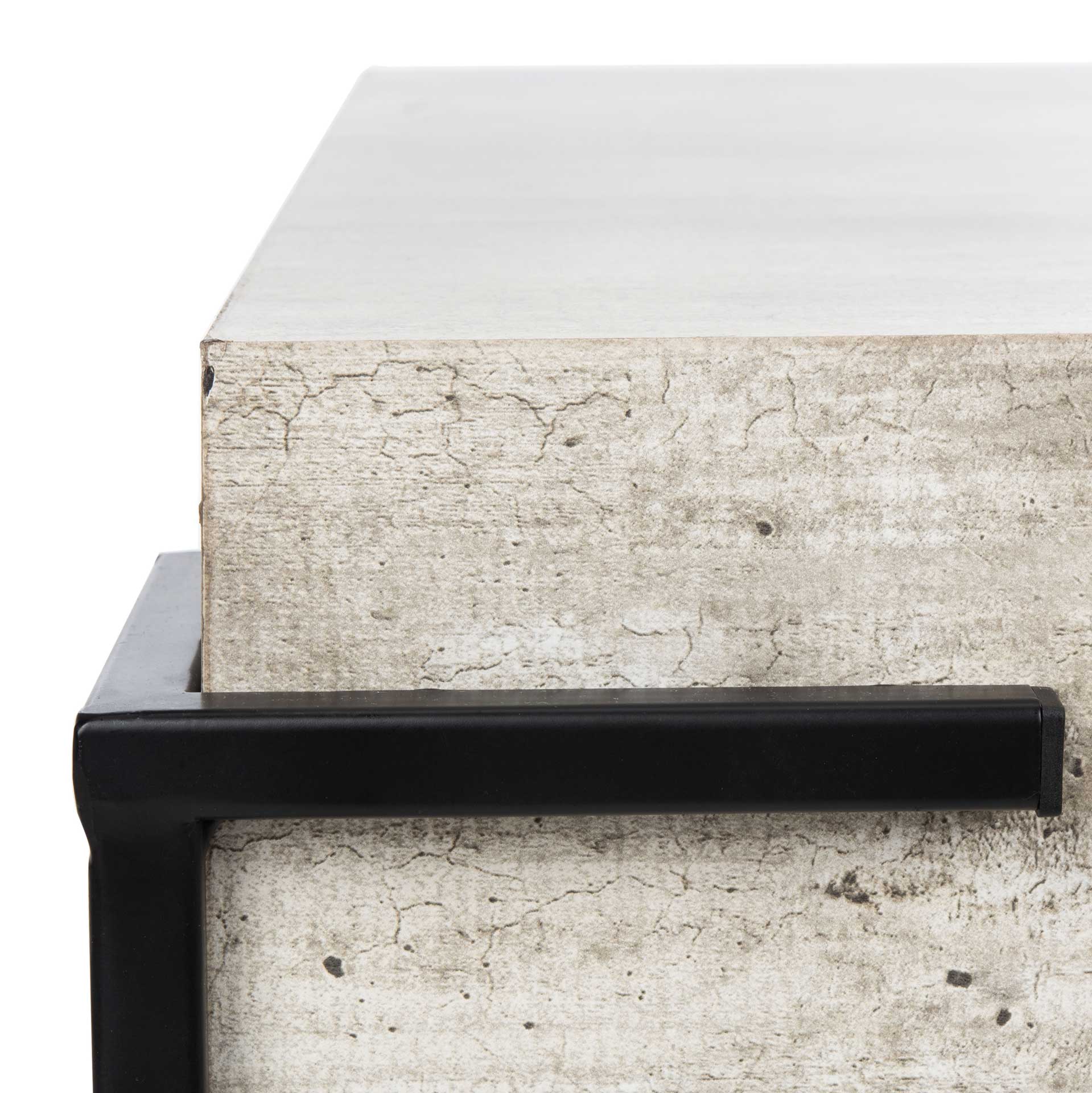 Elliot Square Coffee Table Light Gray/Black - Image 4