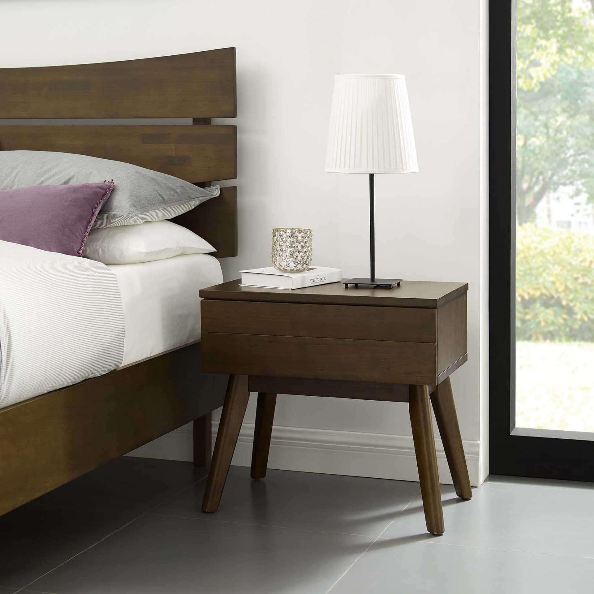 Elliot Wood Nightstand Walnut - Image 5