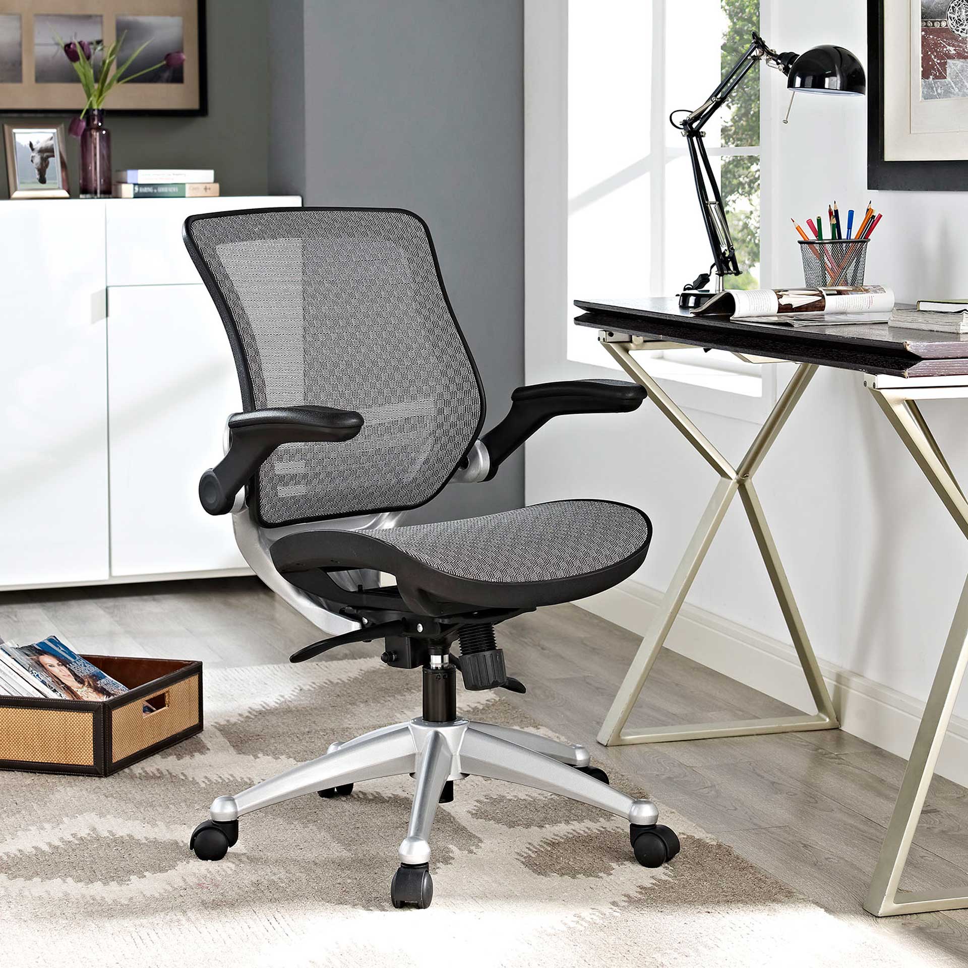 Eloise All Mesh Office Chair Gray - Image 4