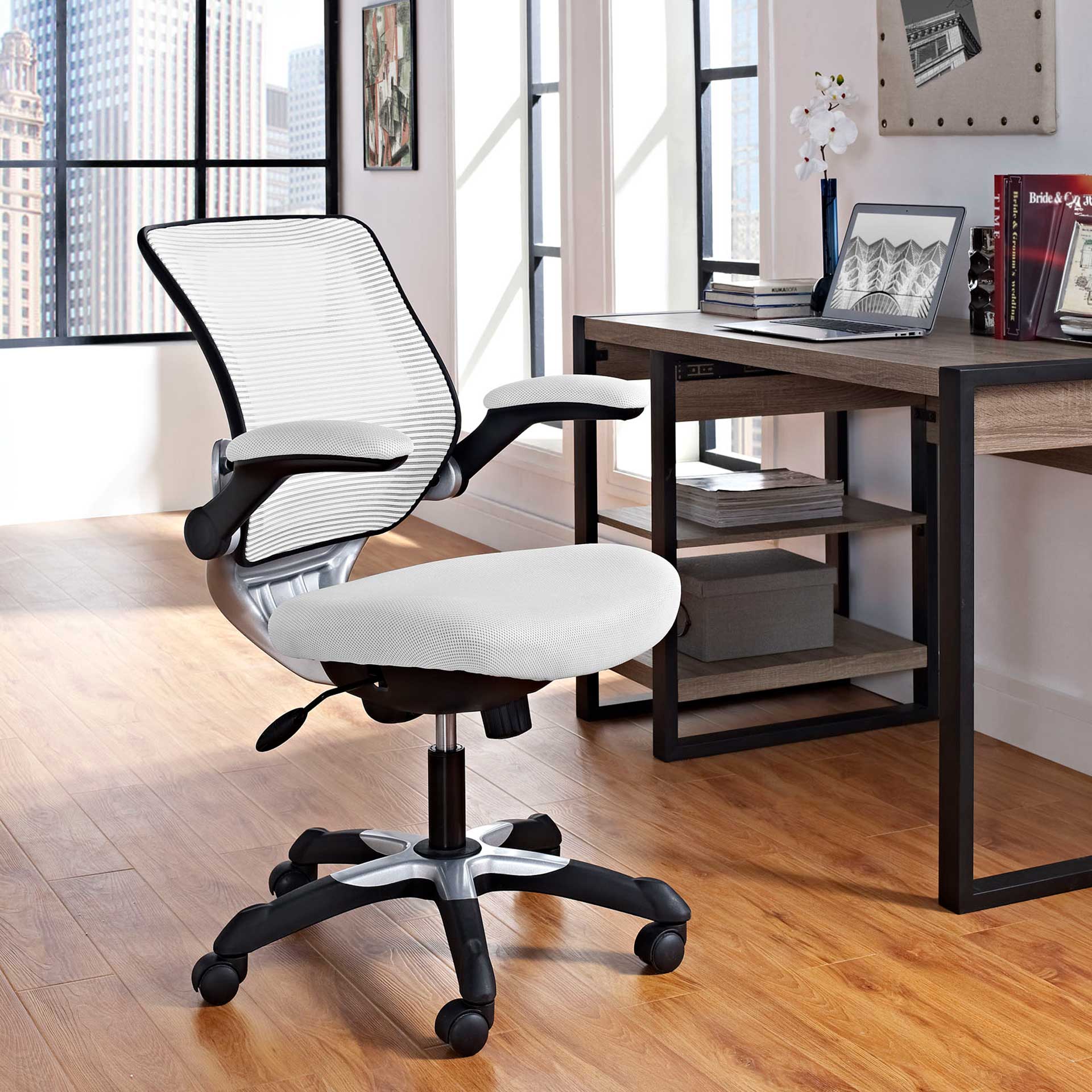 Eloise Mesh Office Chair White - Image 4