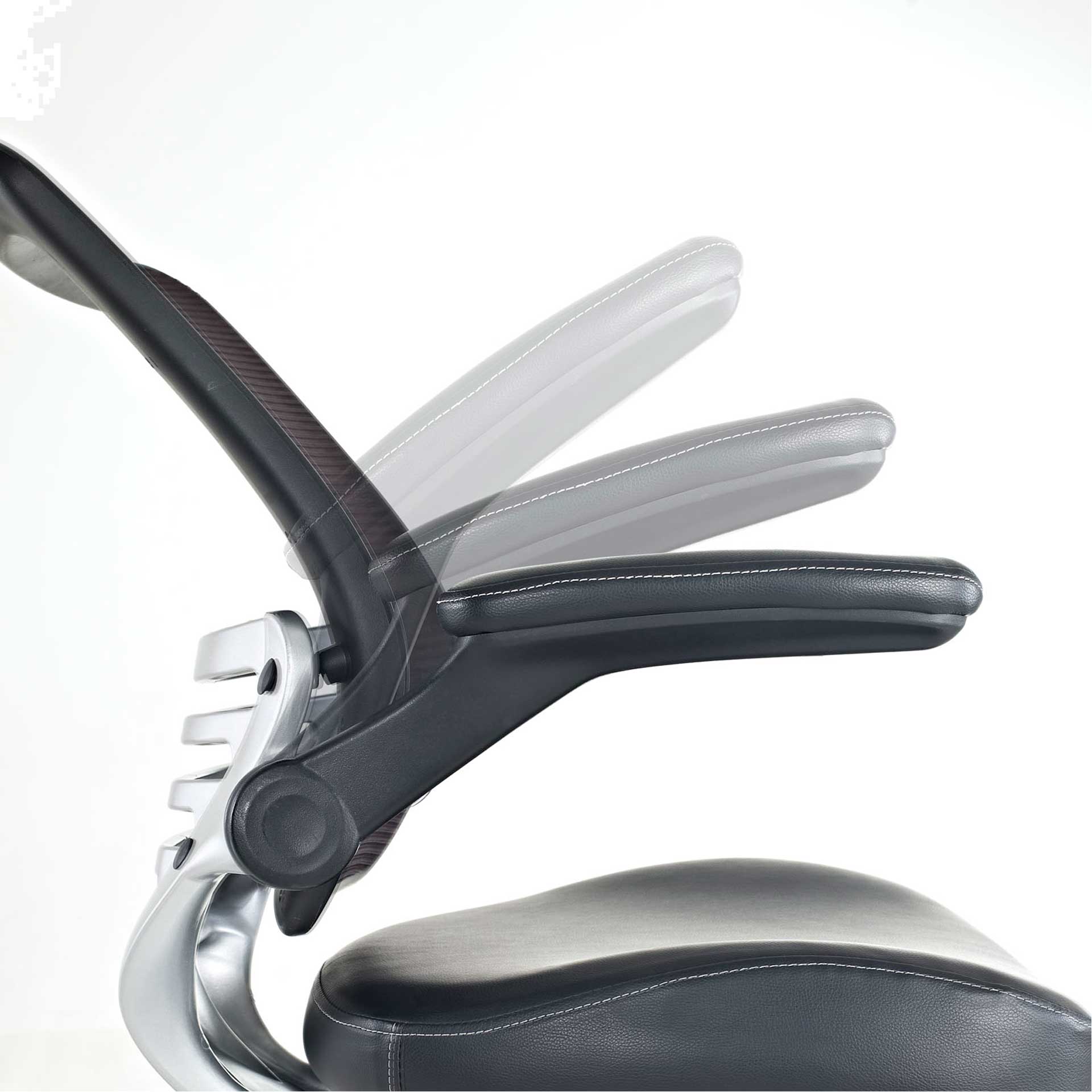 Eloise Vinyl Office Chair Black - Image 4