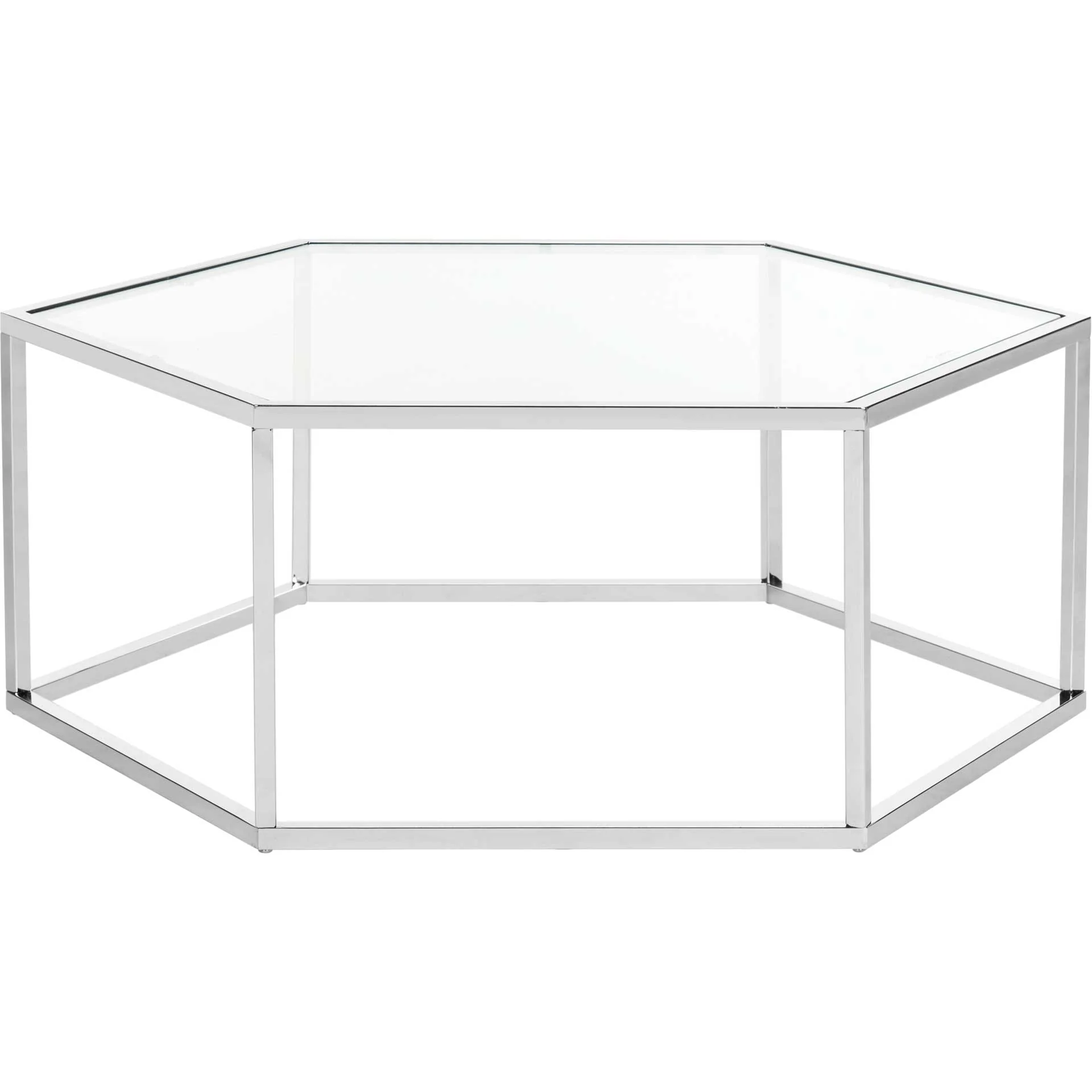 Elsa Glass Coffee Table Chrome - Image 2