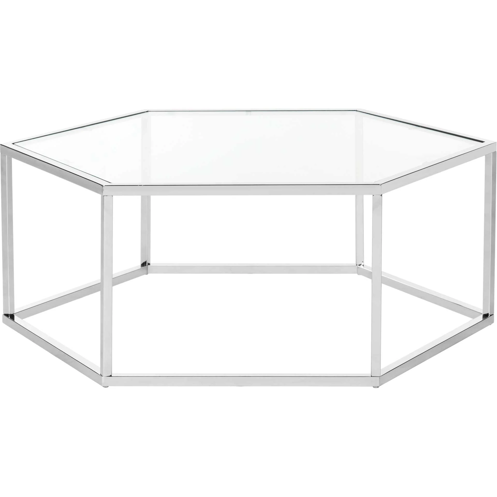 Elsa Glass Coffee Table Chrome - Image 3