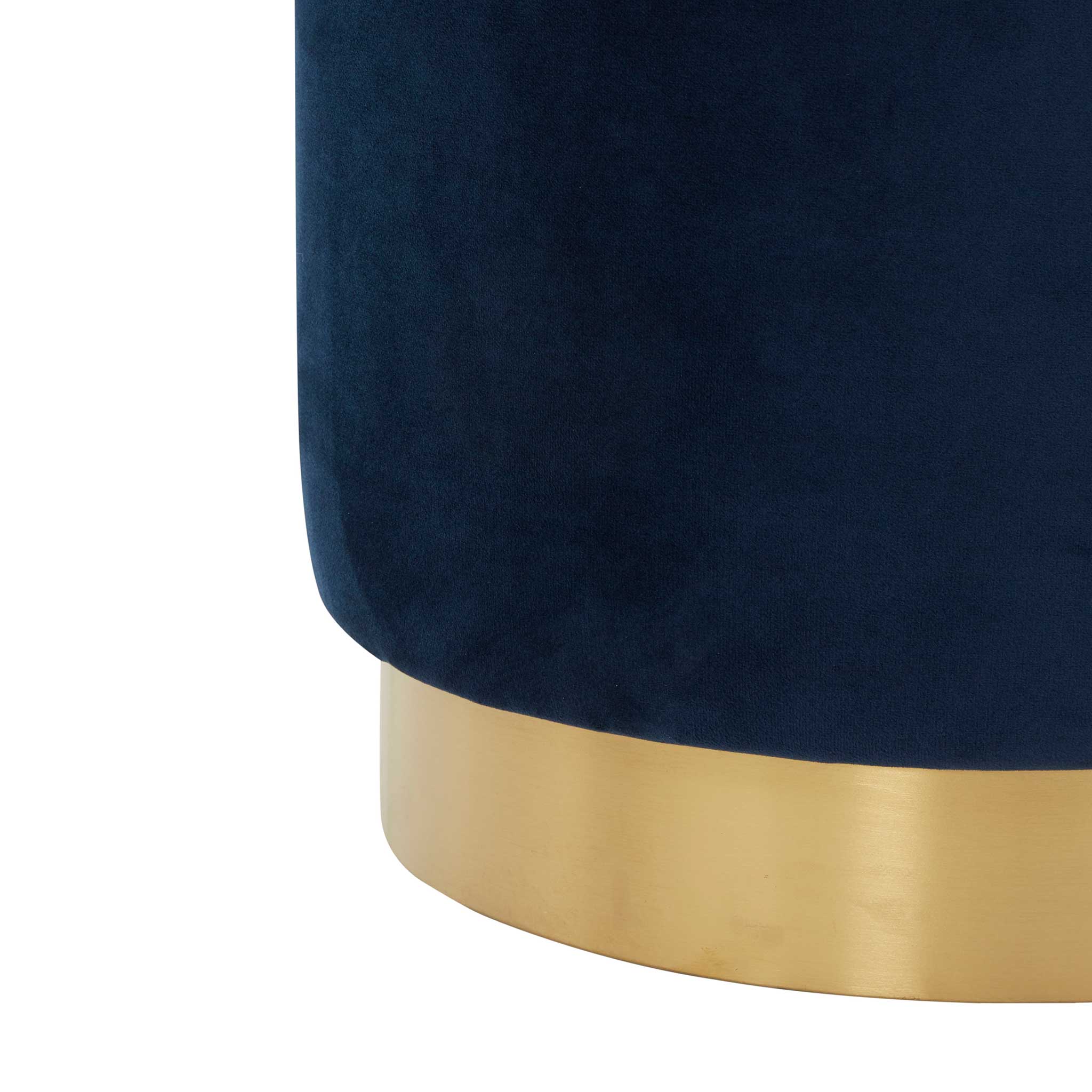 Elyse Ottoman Navy/Brass - Image 3