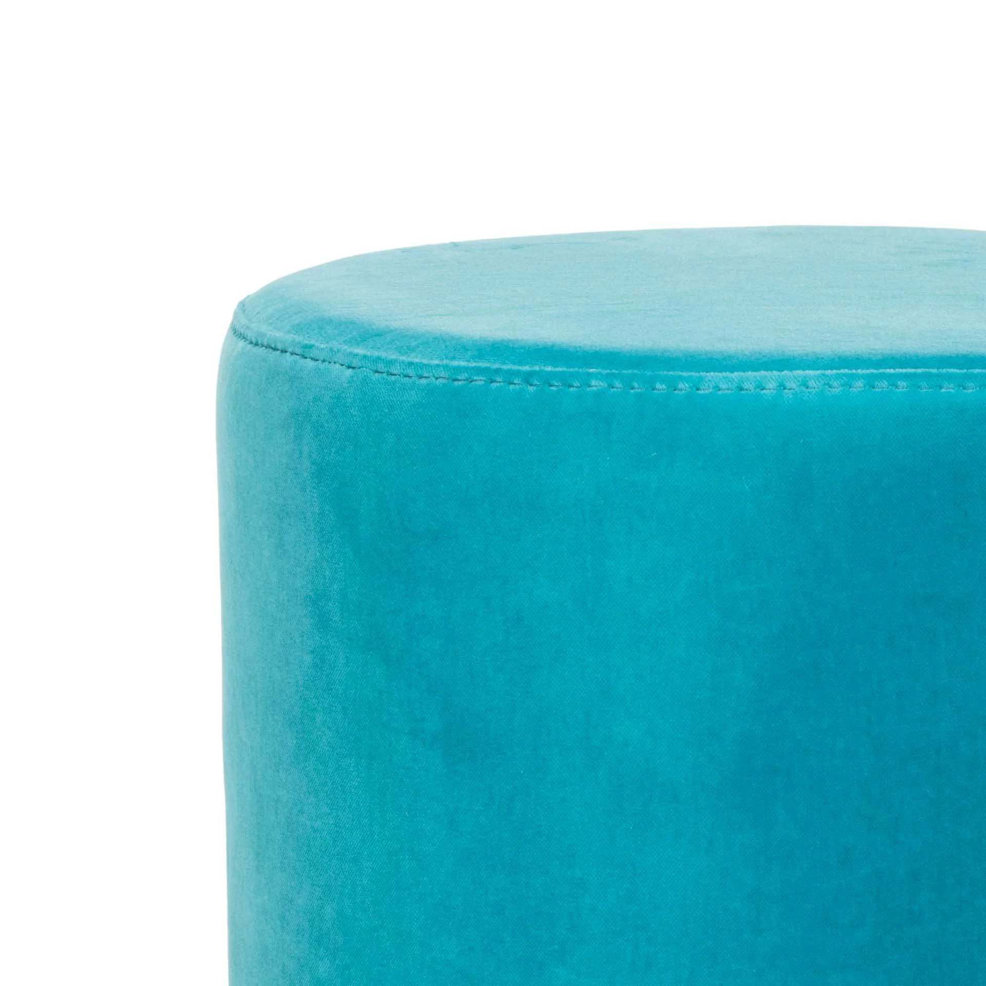 Elyse Ottoman Turquoise/Brass - Image 2