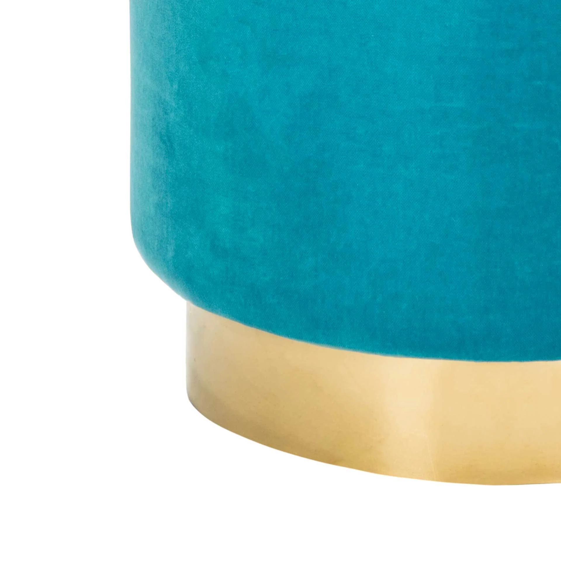 Elyse Ottoman Turquoise/Brass - Image 3