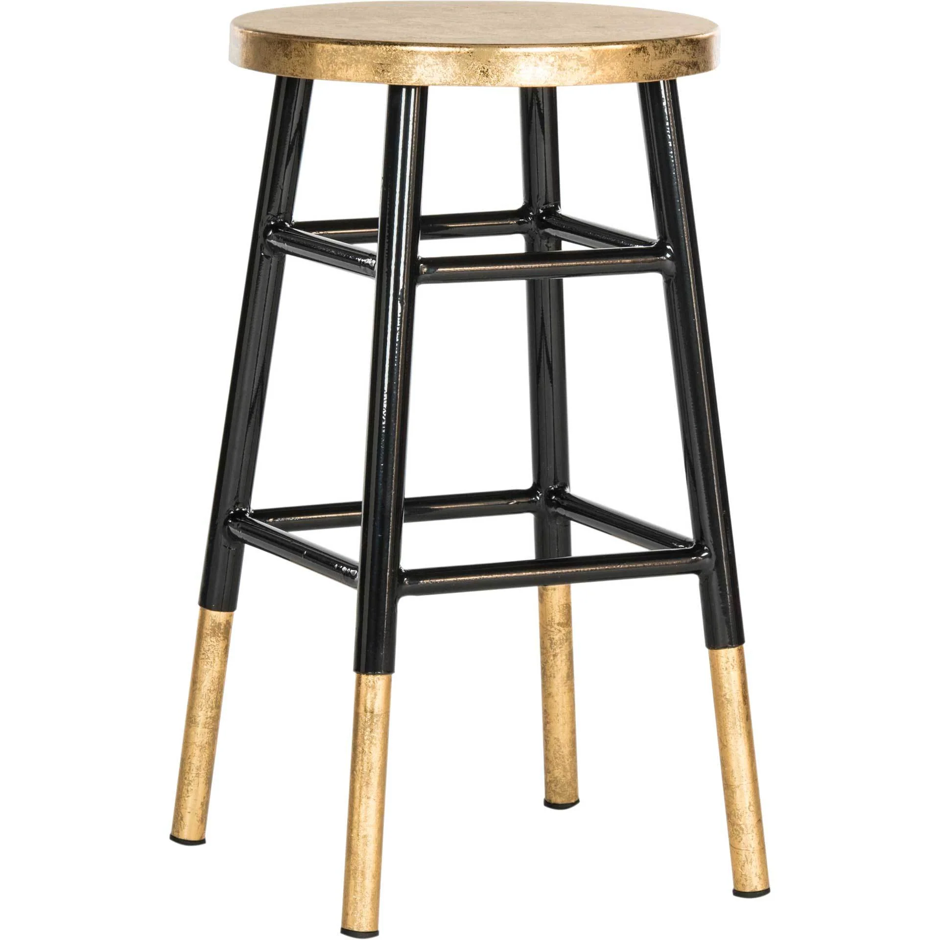 Ema Dipped Gold Leaf Bar Stool Black - Image 4