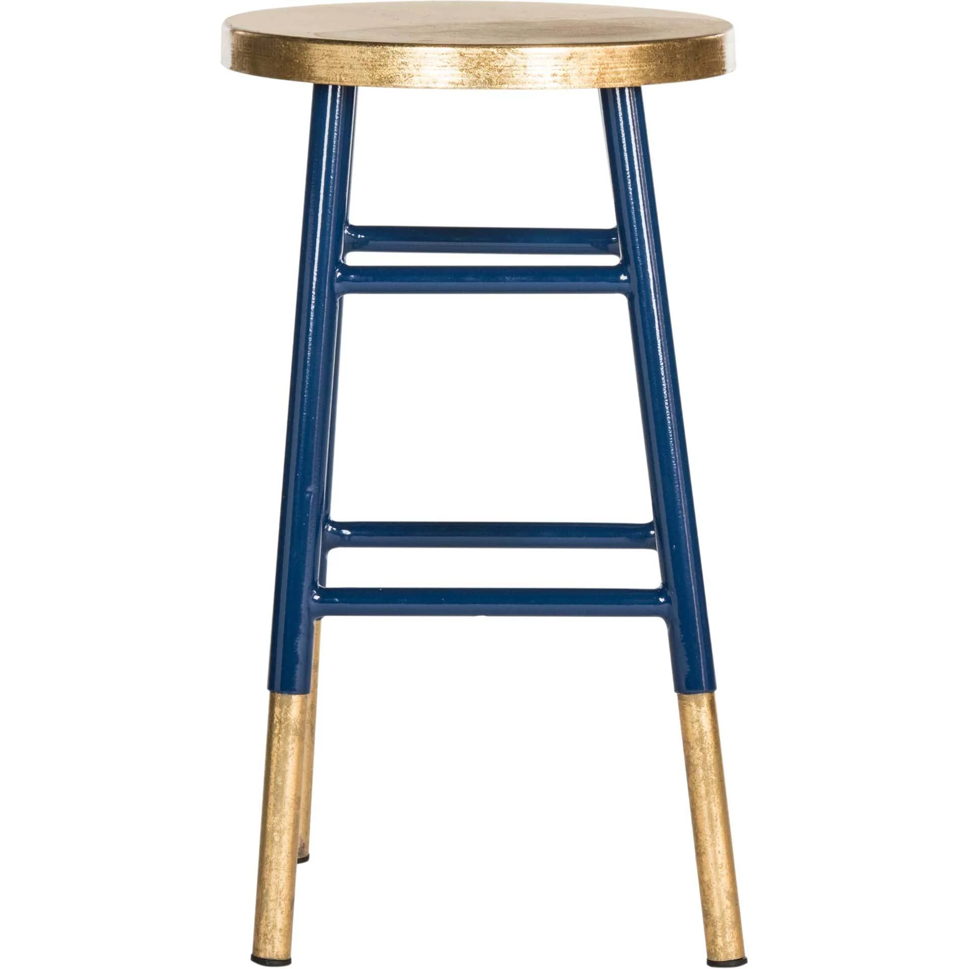 Ema Dipped Gold Leaf Bar Stool Navy - Image 5