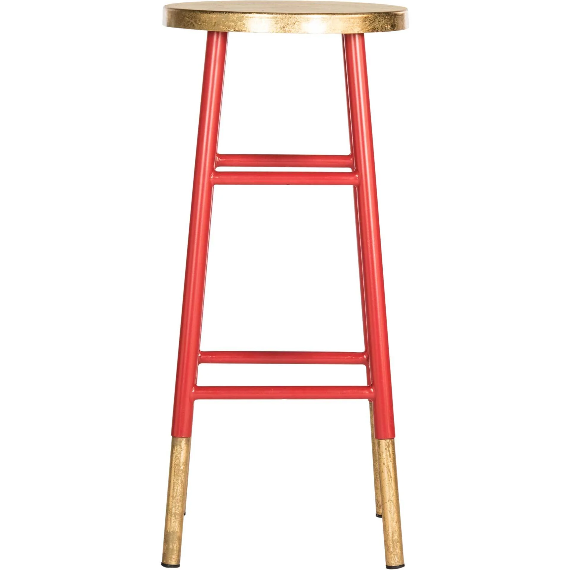 Ema Dipped Gold Leaf Bar Stool Red - Image 2