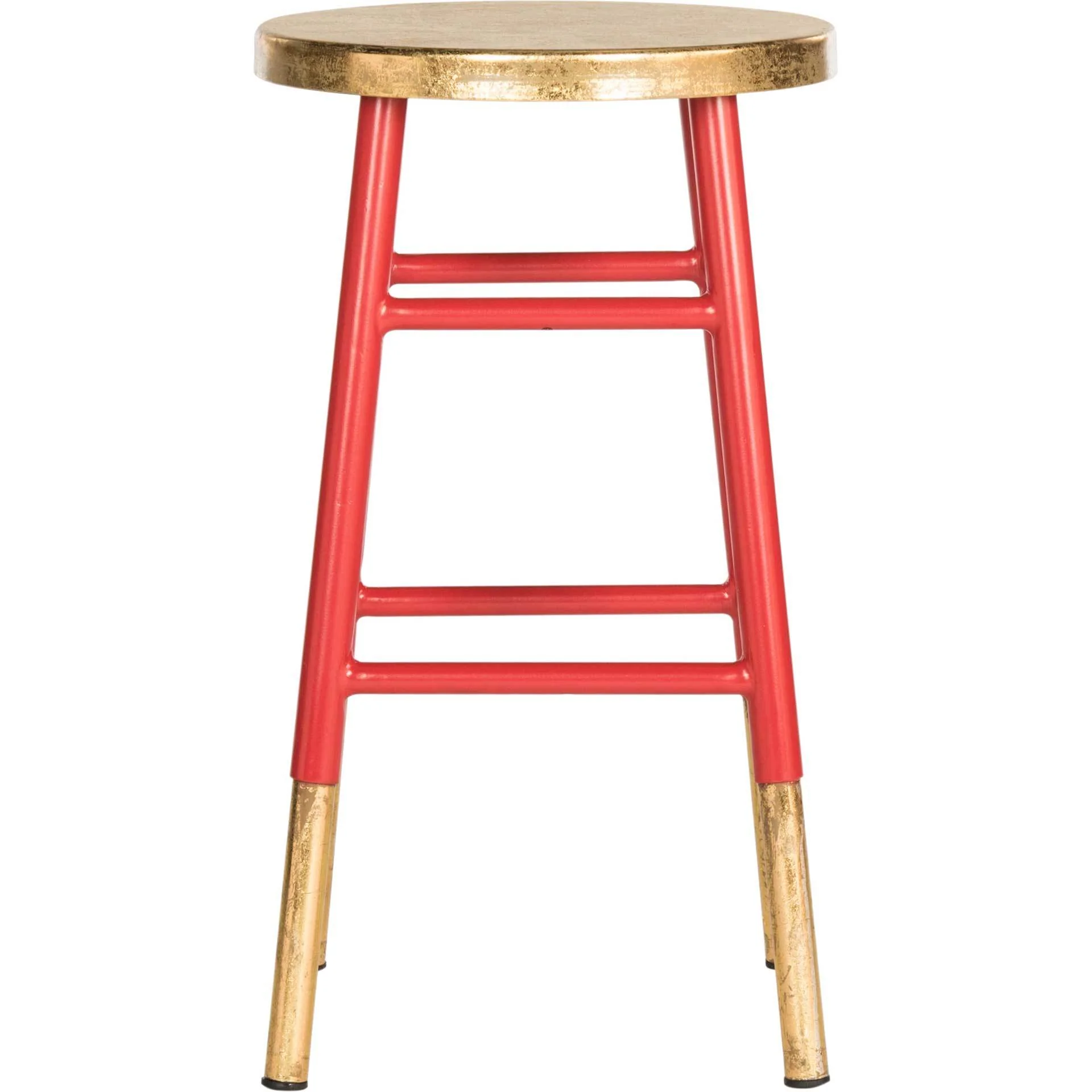 Ema Dipped Gold Leaf Bar Stool Red - Image 5