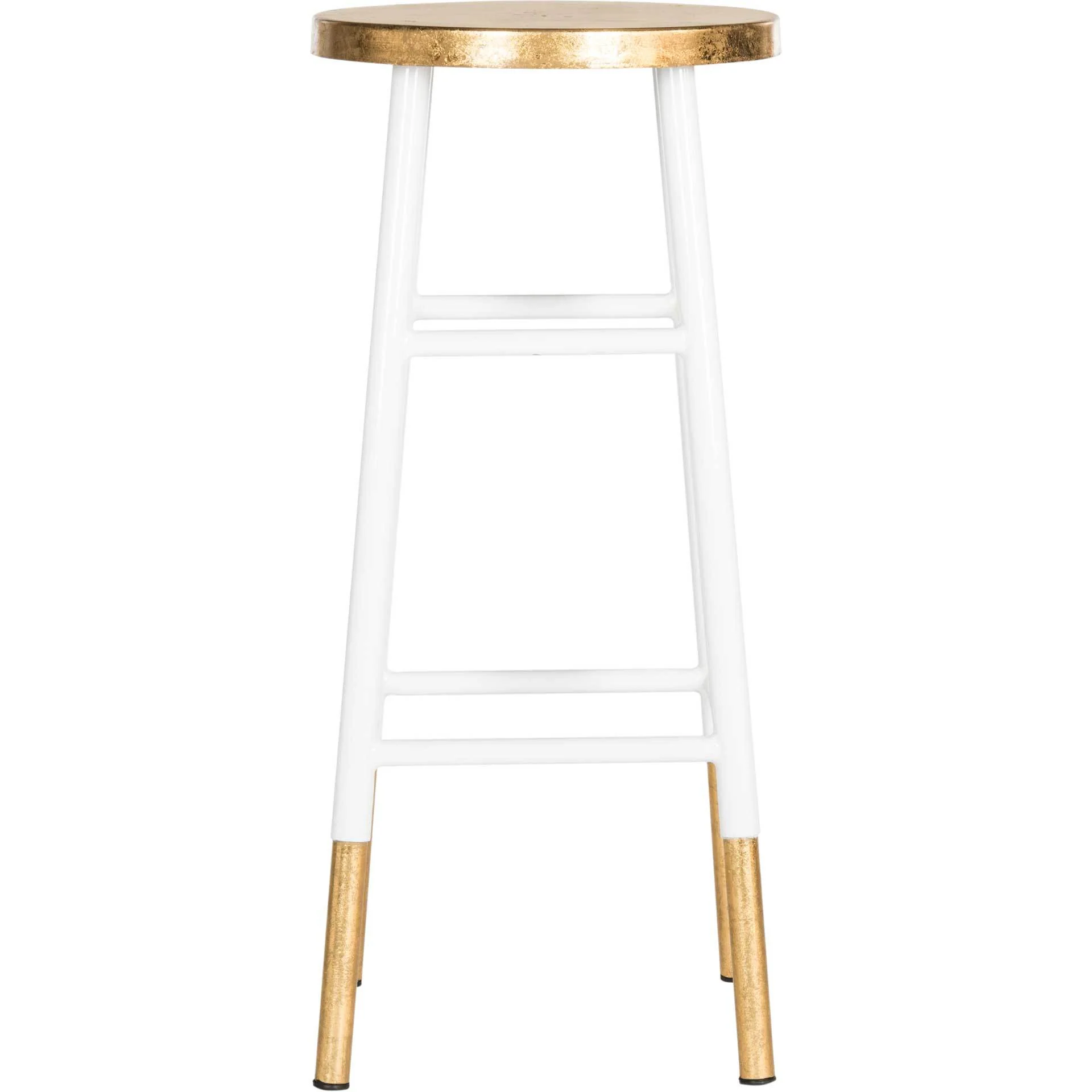 Ema Dipped Gold Leaf Bar Stool White - Image 2