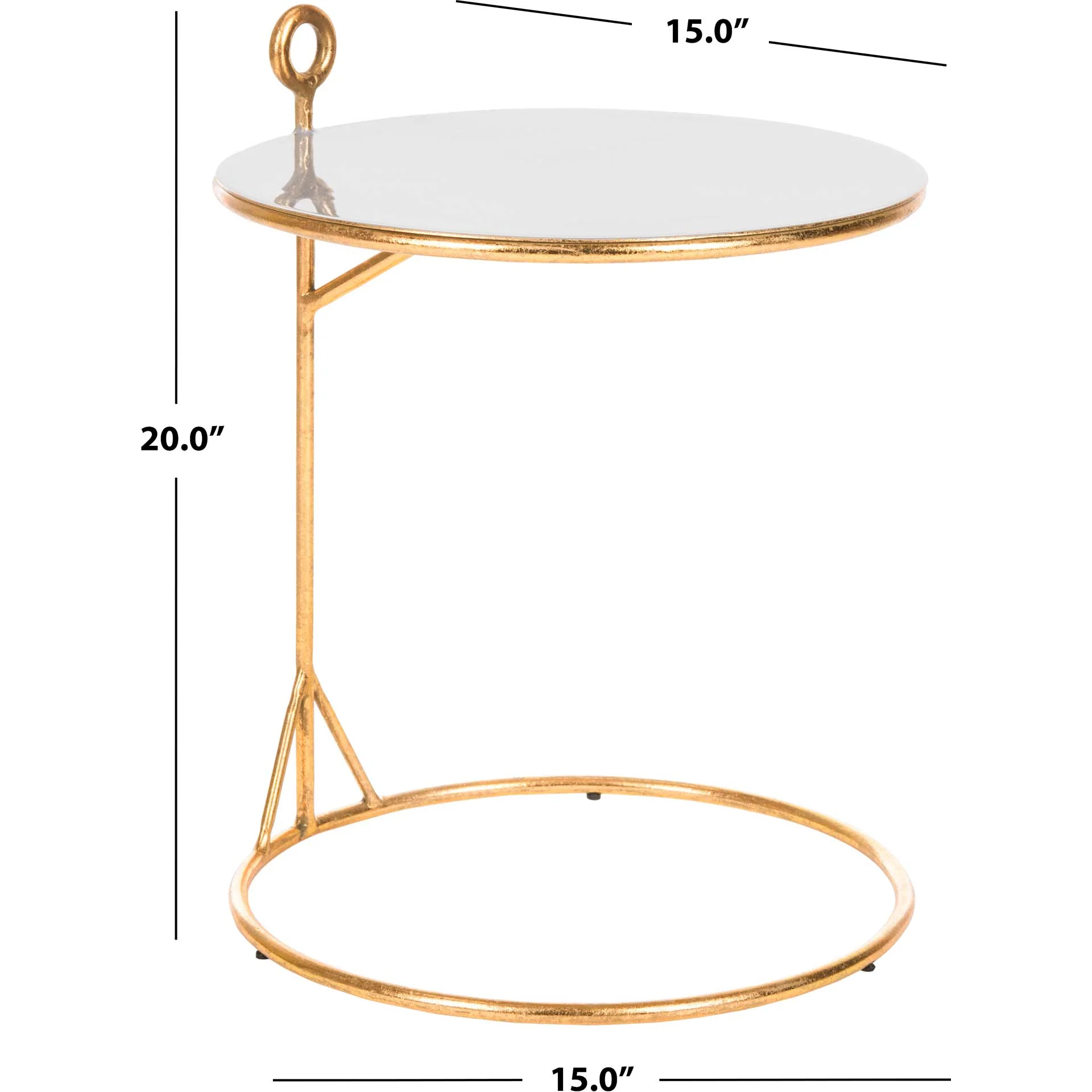 Emanate Round C Table Gray/Gold - Image 8