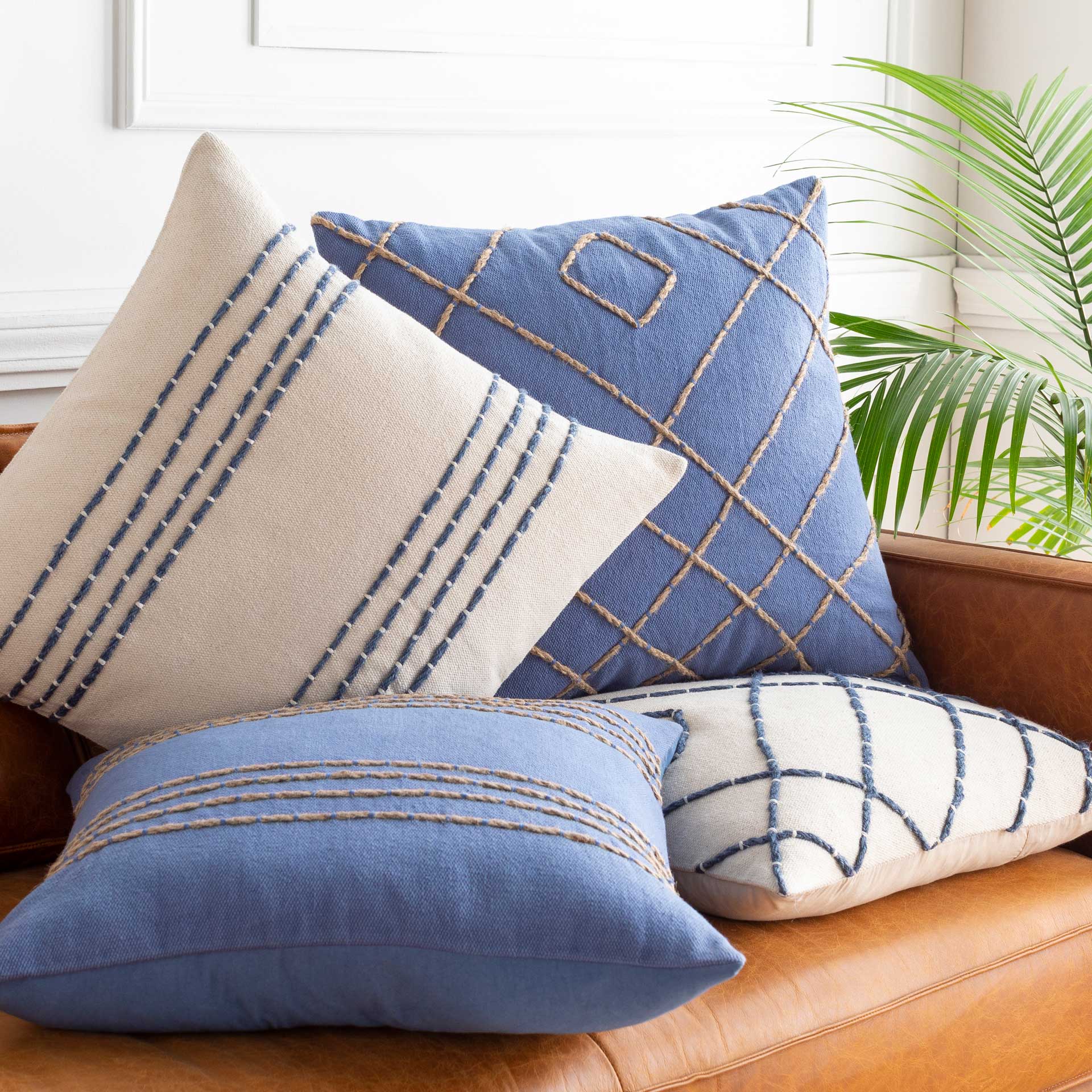 Emanuel Pillow Cream/Khaki/Navy - Image 3