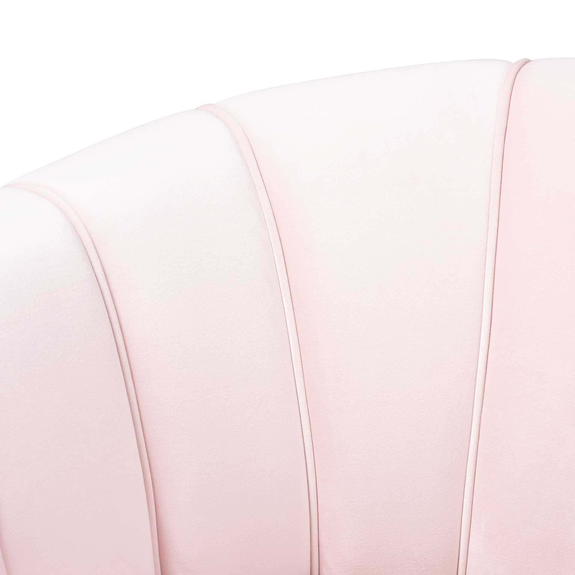 Emara Velvet Fabric Upholstered Chair Light Pink/Gold - Image 5