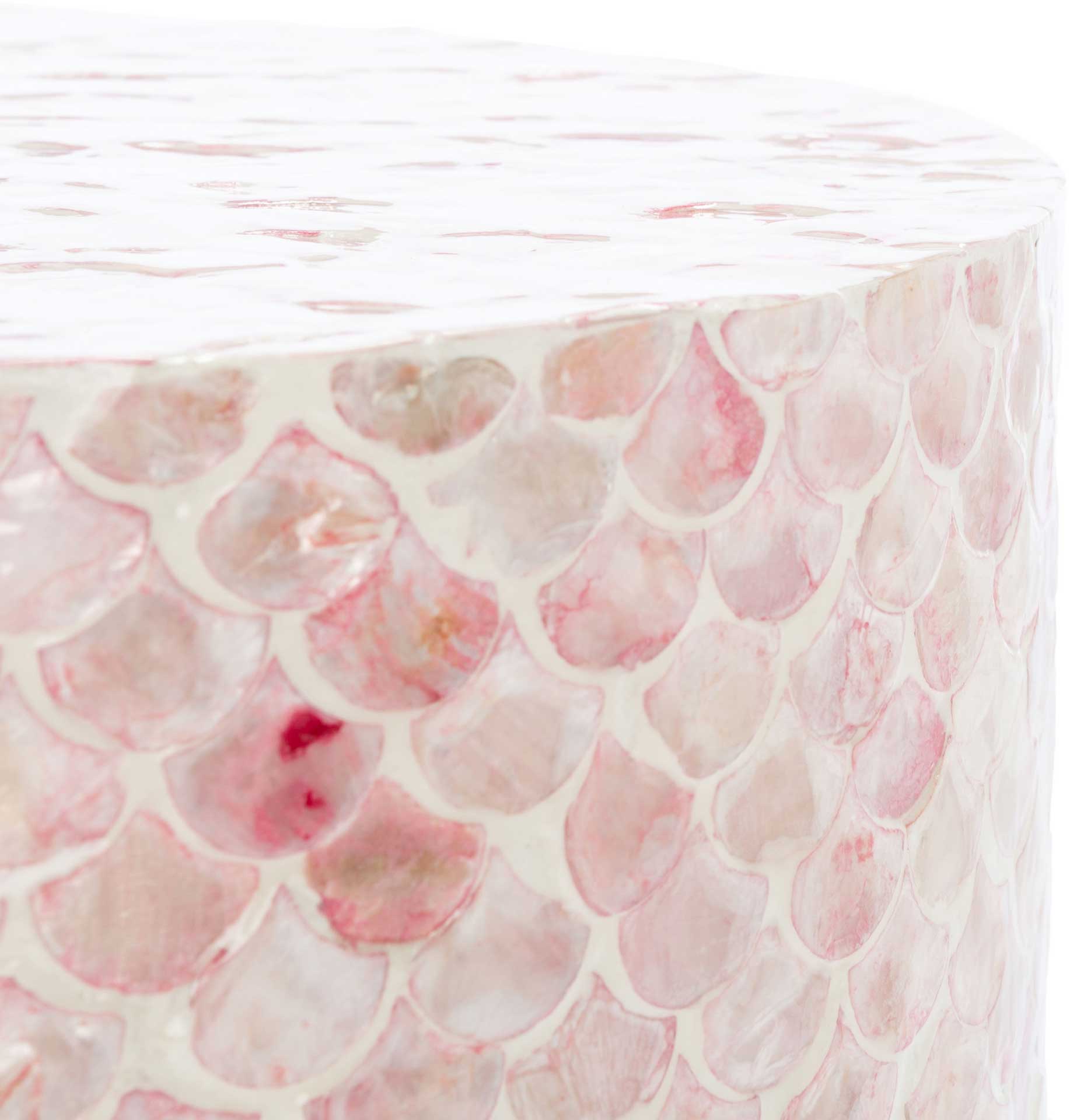 Ember Round Accent Table Dark Pink - Image 2