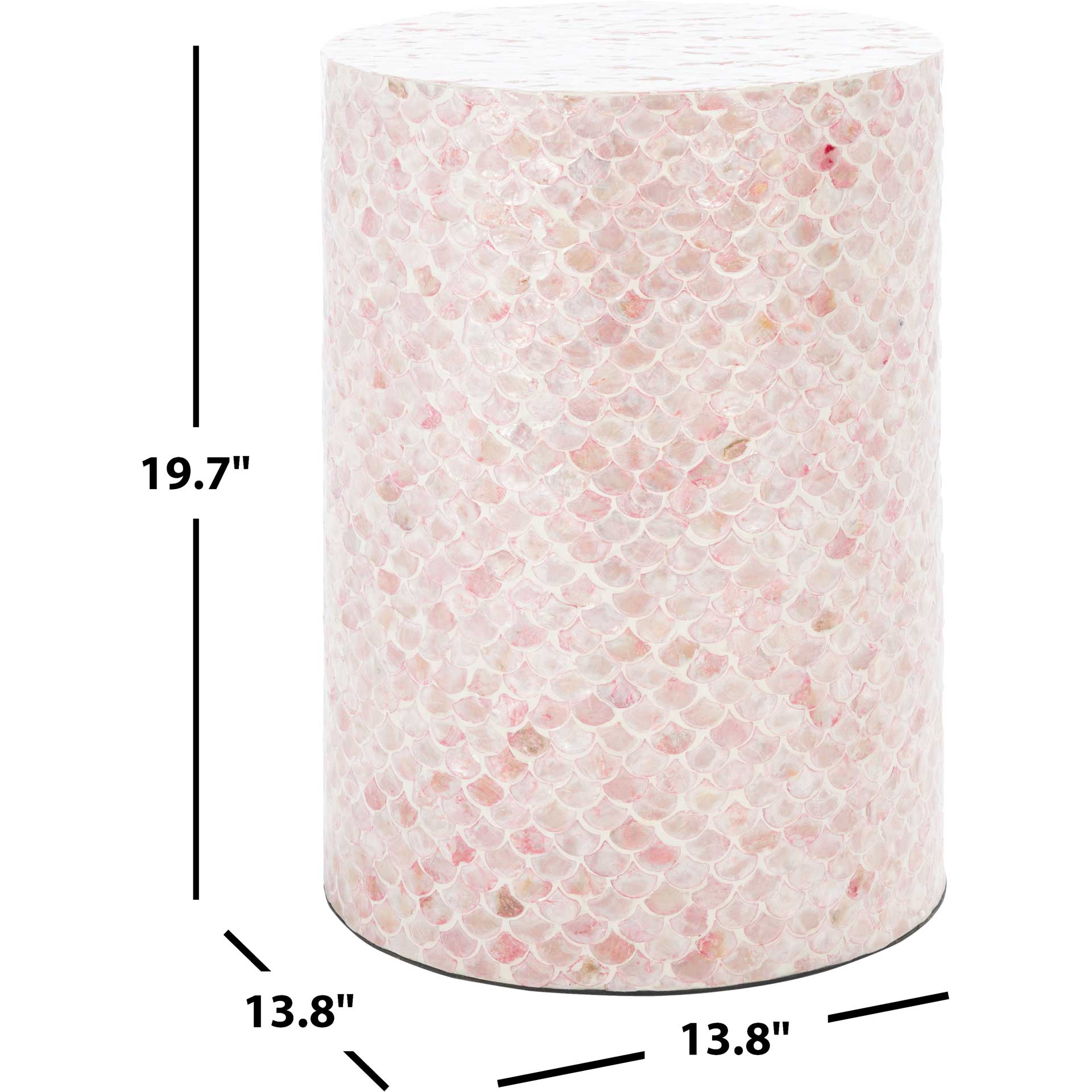 Ember Round Accent Table Dark Pink - Image 4