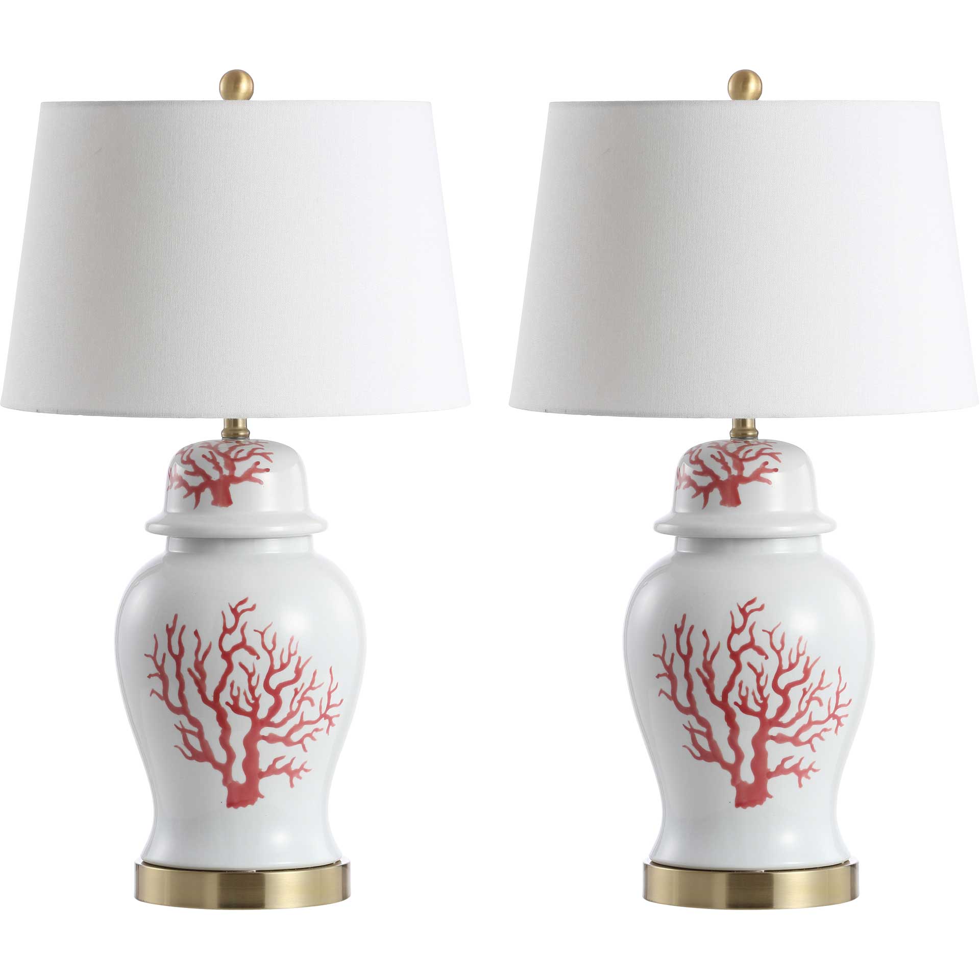 Embrace Table Lamps Red/White (Set of 2) - Image 3