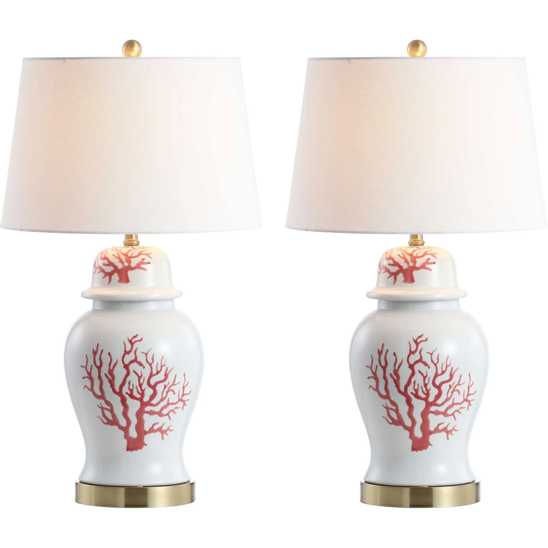 Embrace Table Lamps Red/White (Set of 2) - Image 4