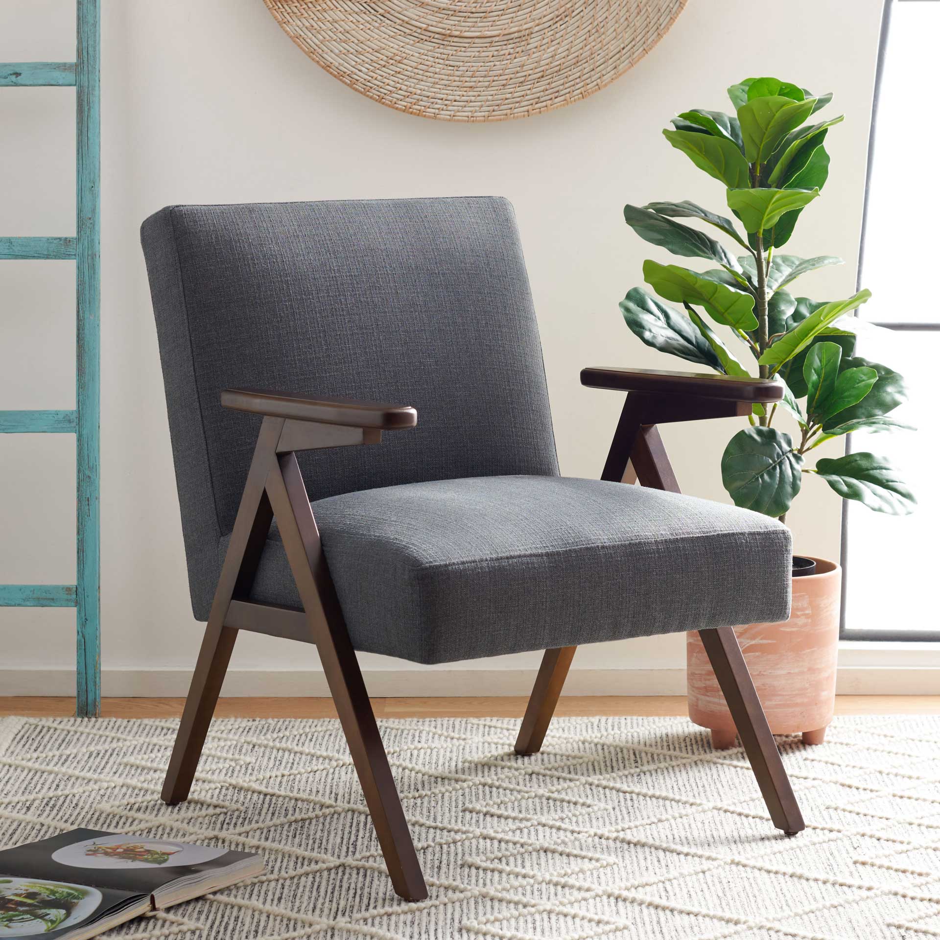 Emery Arm Chair Dark Gray - Image 4