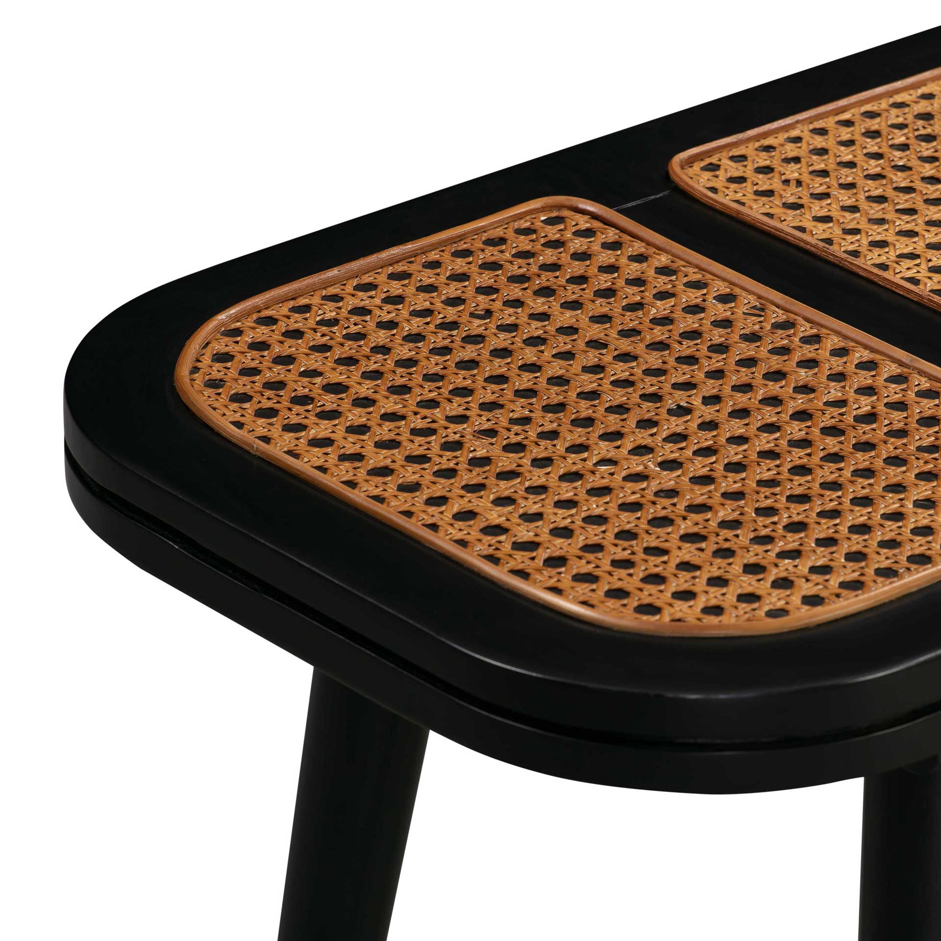 Emilee Cane Bench Black - Image 3
