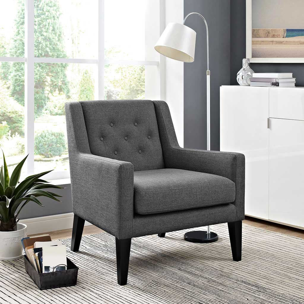 Eminence Fabric Armchair Gray - Image 5
