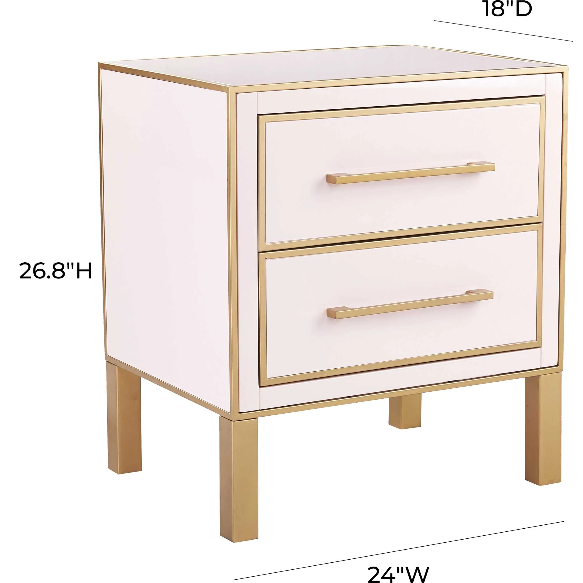 Emirah Lacquer Side Table Pink - Image 9