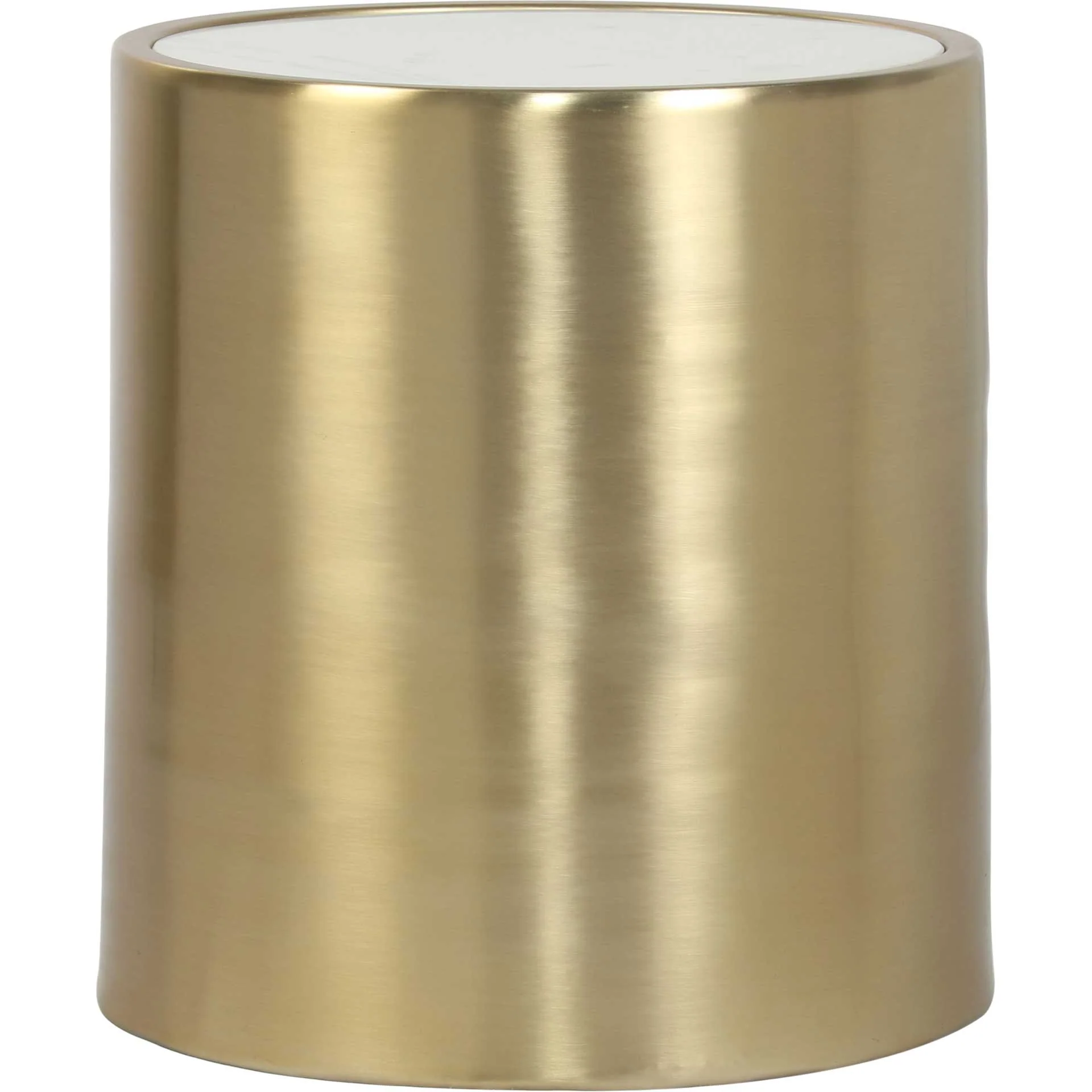 Emma Accent Table White Marble/Brass - Image 2