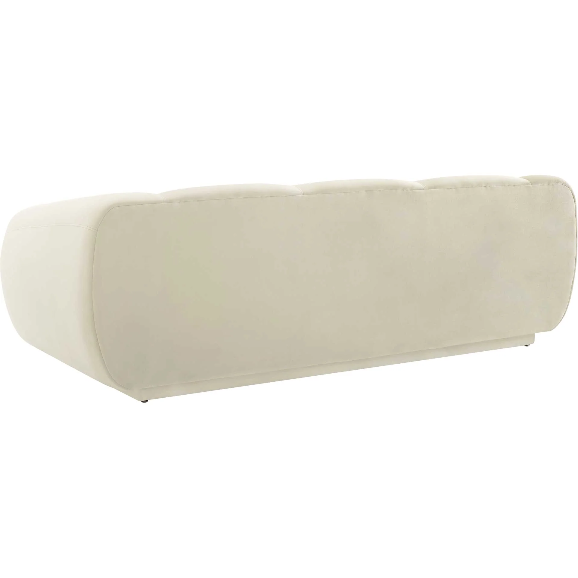 Emme Velvet Sofa Cream - Image 3