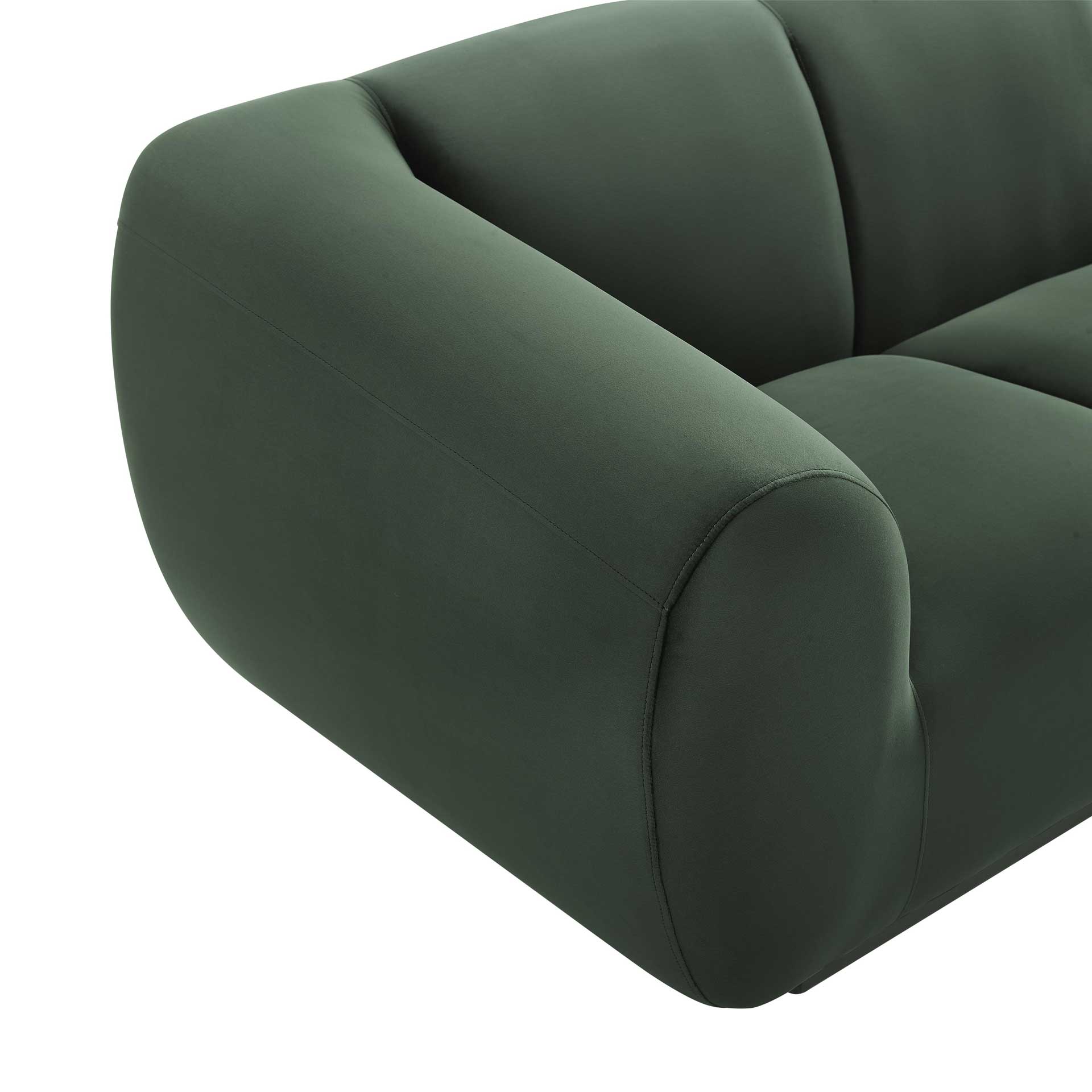 Emme Velvet Sofa Forest Green - Image 4