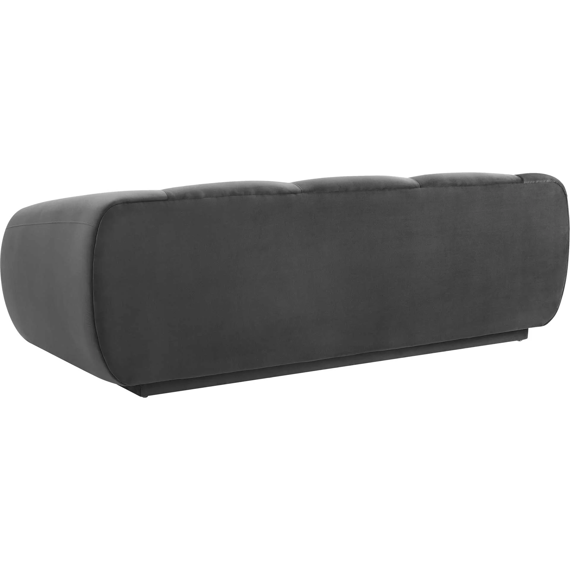 Emme Velvet Sofa Gray - Image 3