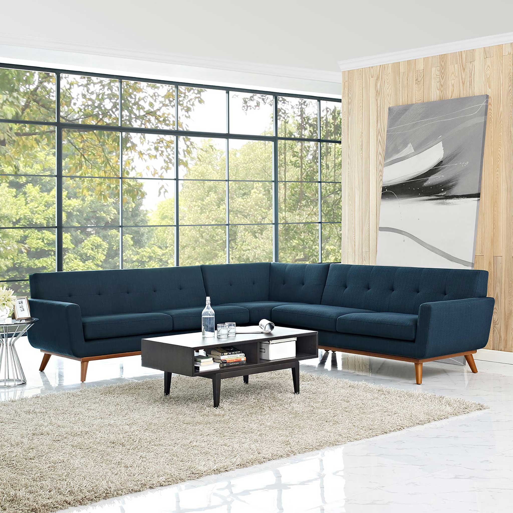 Emory Corner Sectional Sofa Azure - Image 5