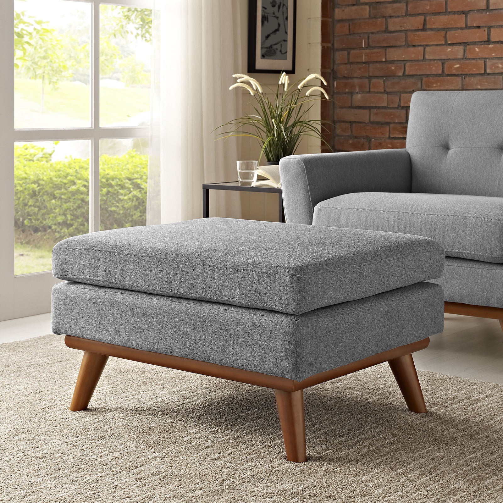 Emory Fabric Ottoman Expectation Gray - Image 4
