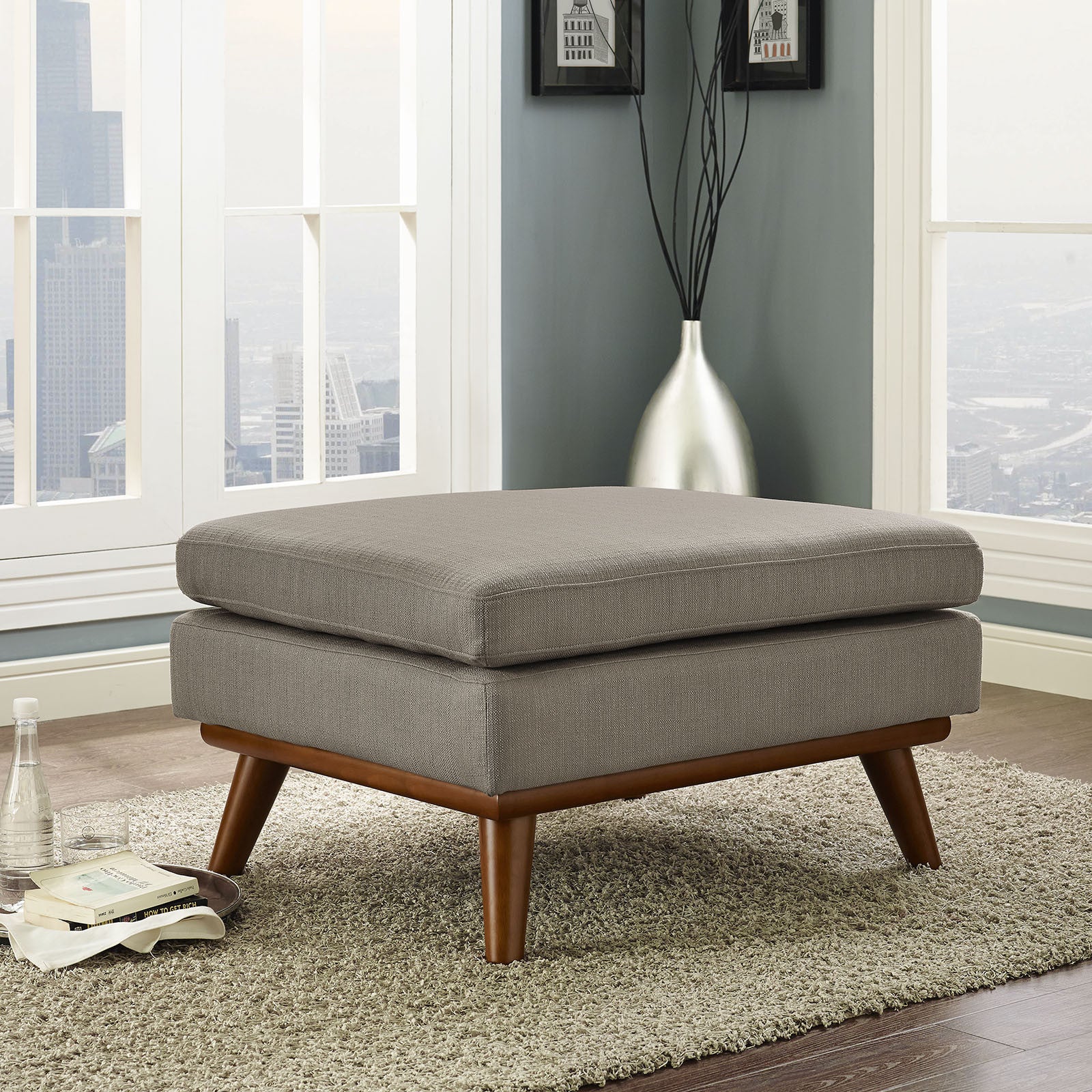 Emory Fabric Ottoman Granite - Image 4