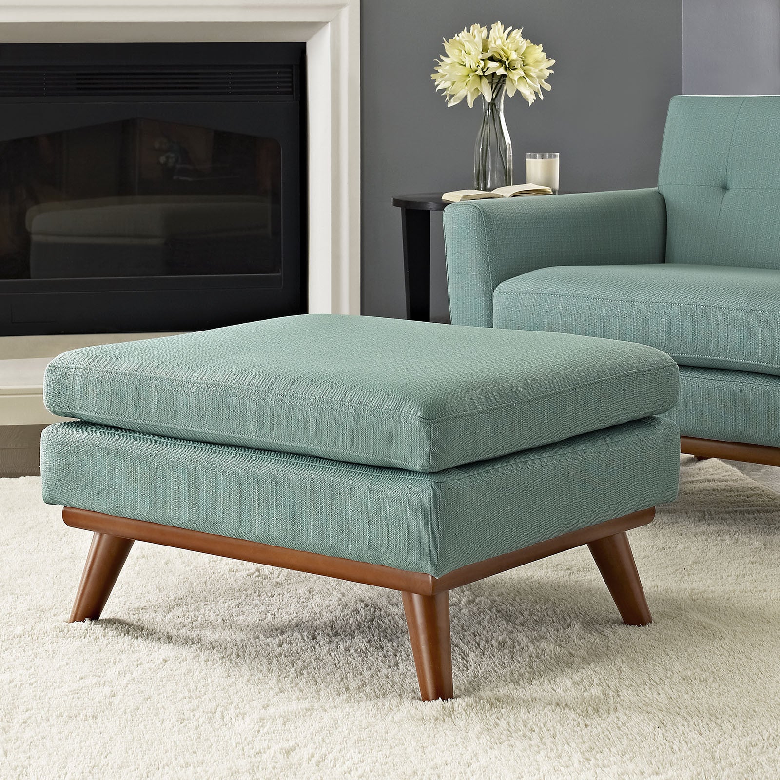 Emory Fabric Ottoman Laguna - Image 4