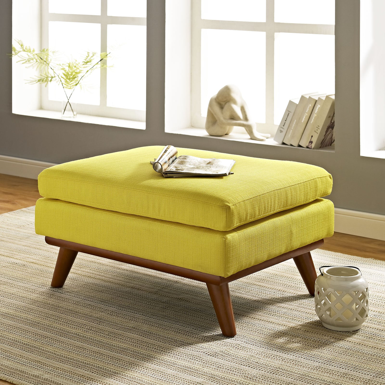 Emory Fabric Ottoman Sunny - Image 4
