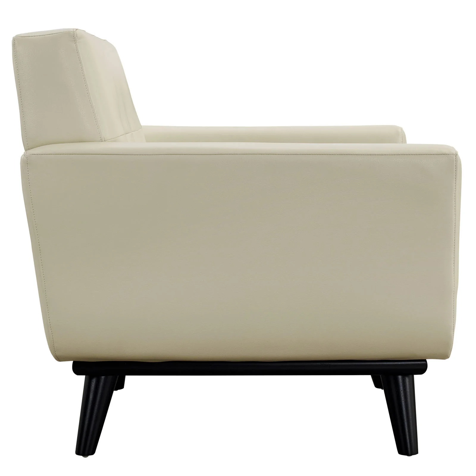 Emory Leather Armchair Beige - Image 3