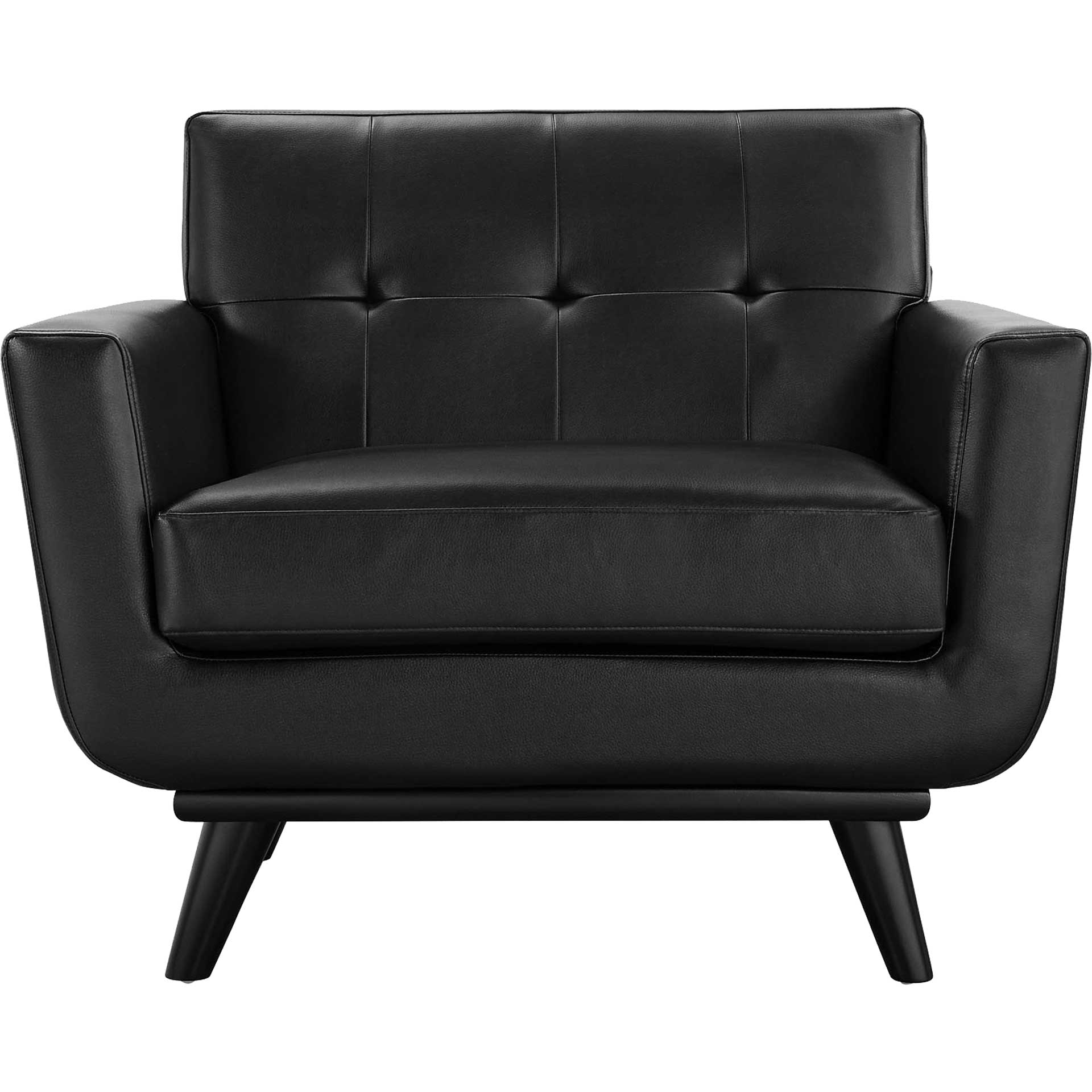 Emory Leather Armchair Black - Image 2