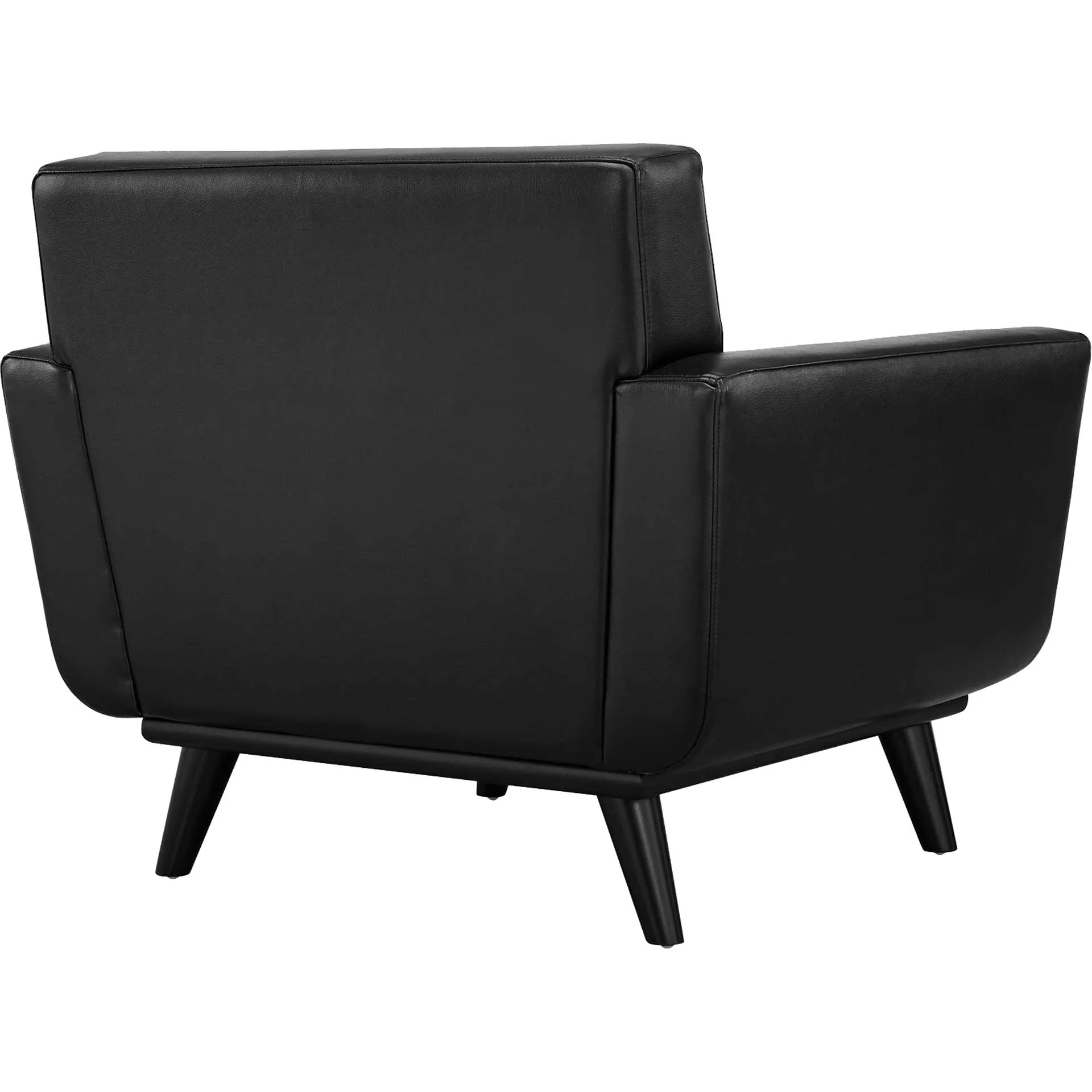 Emory Leather Armchair Black - Image 4