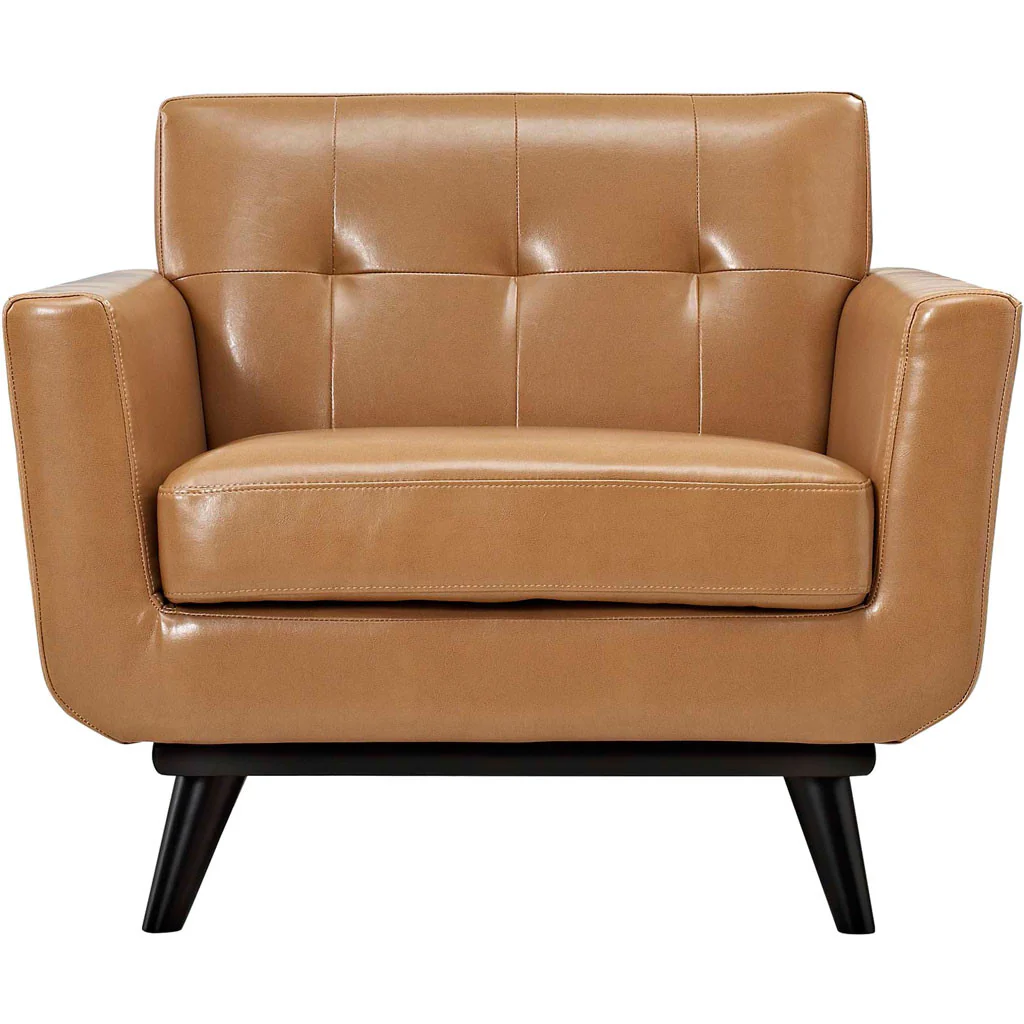 Emory Leather Armchair Tan - Image 4