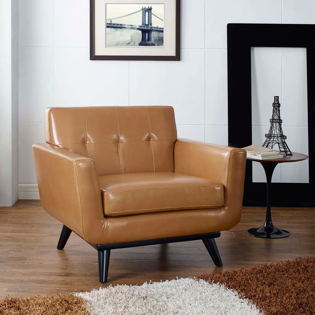 Emory Leather Armchair Tan - Image 5