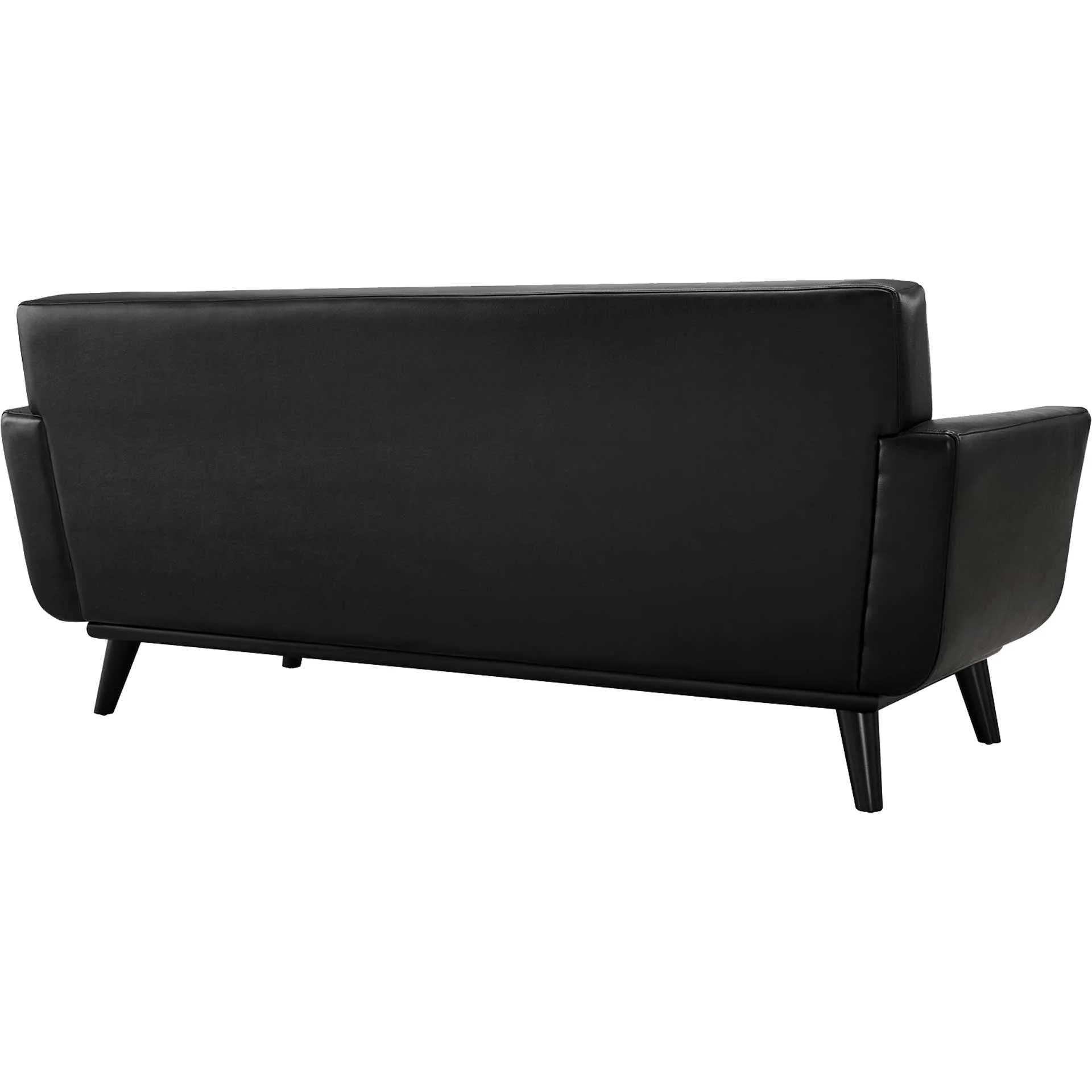 Emory Leather Loveseat Black - Image 3