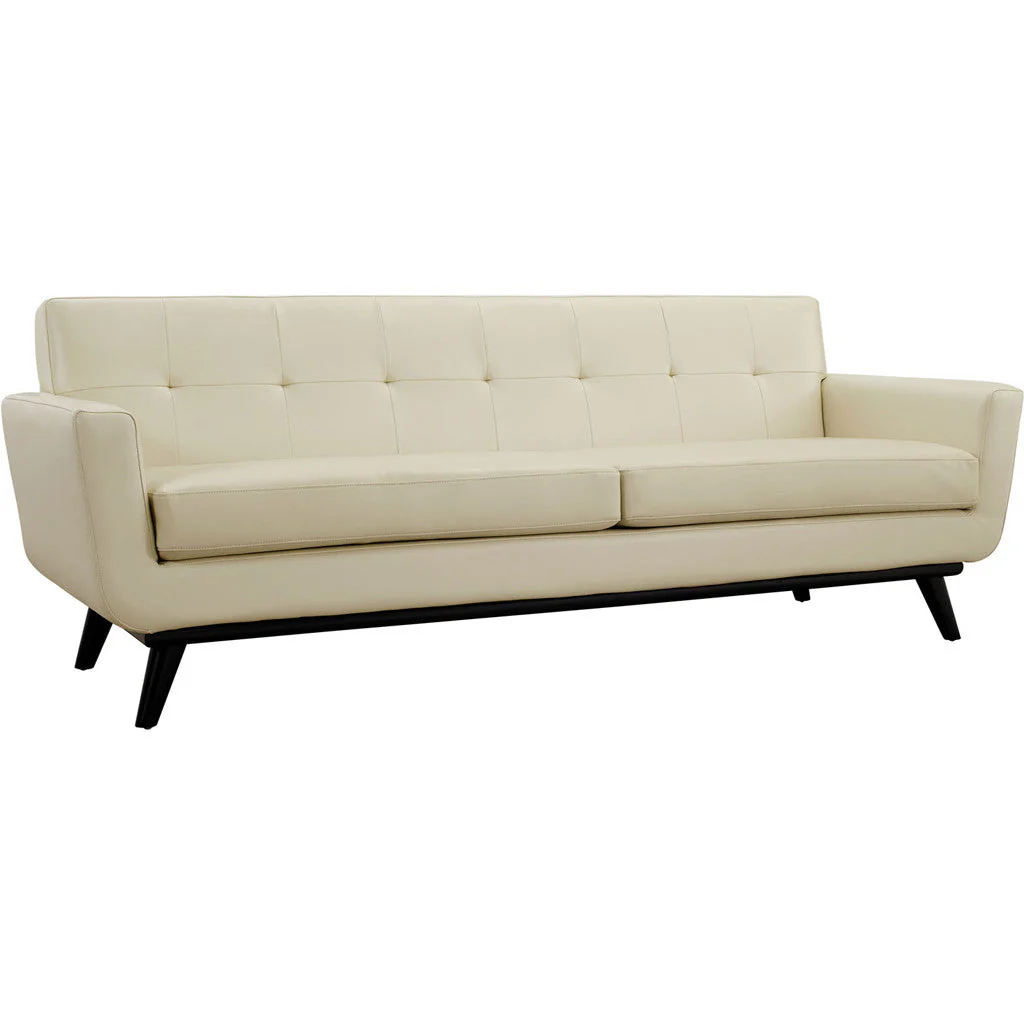 Emory Leather Sofa Beige - Image 2